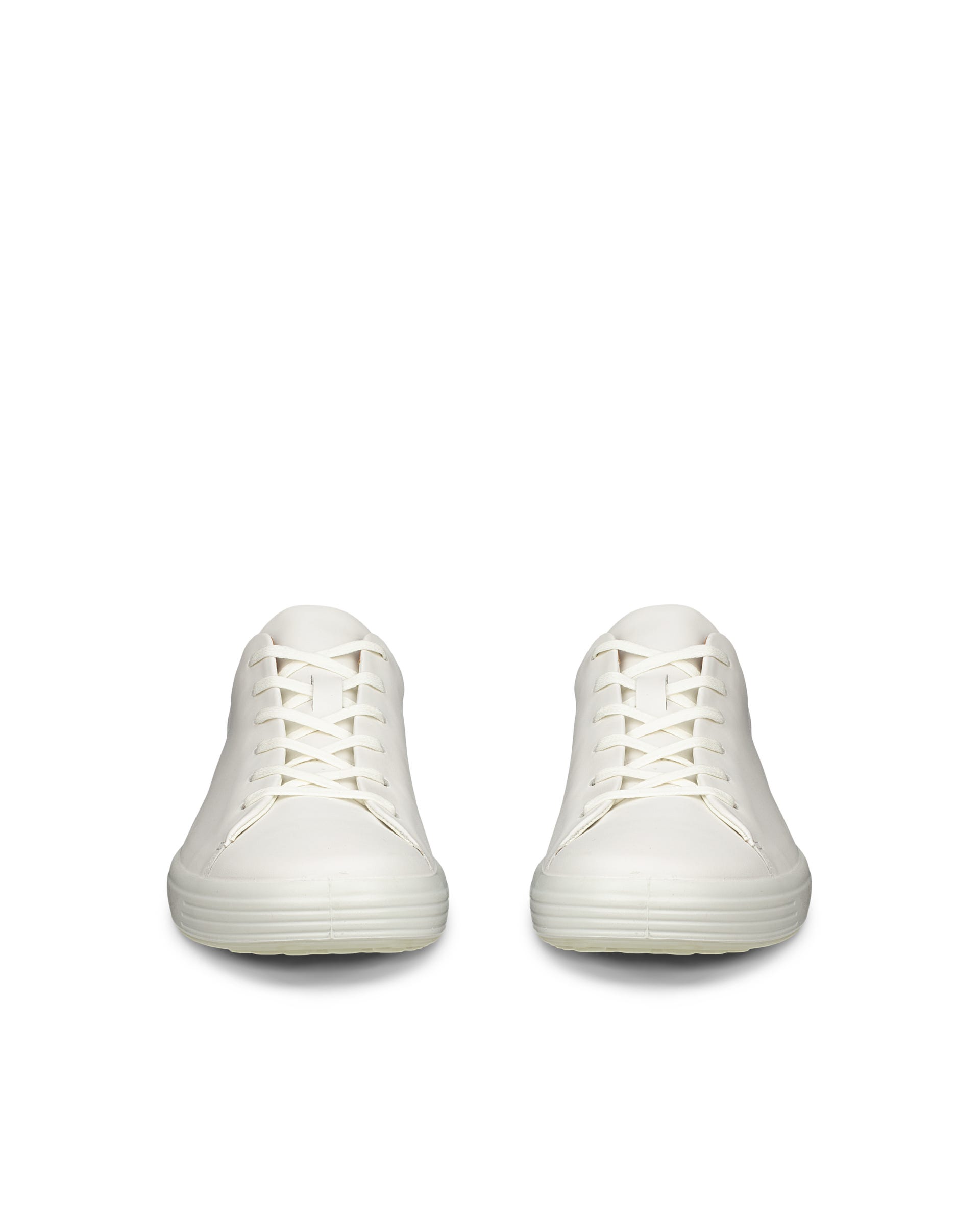 Men's ECCO® Soft 7 Leather Lace-Up Shoe - White - Outside