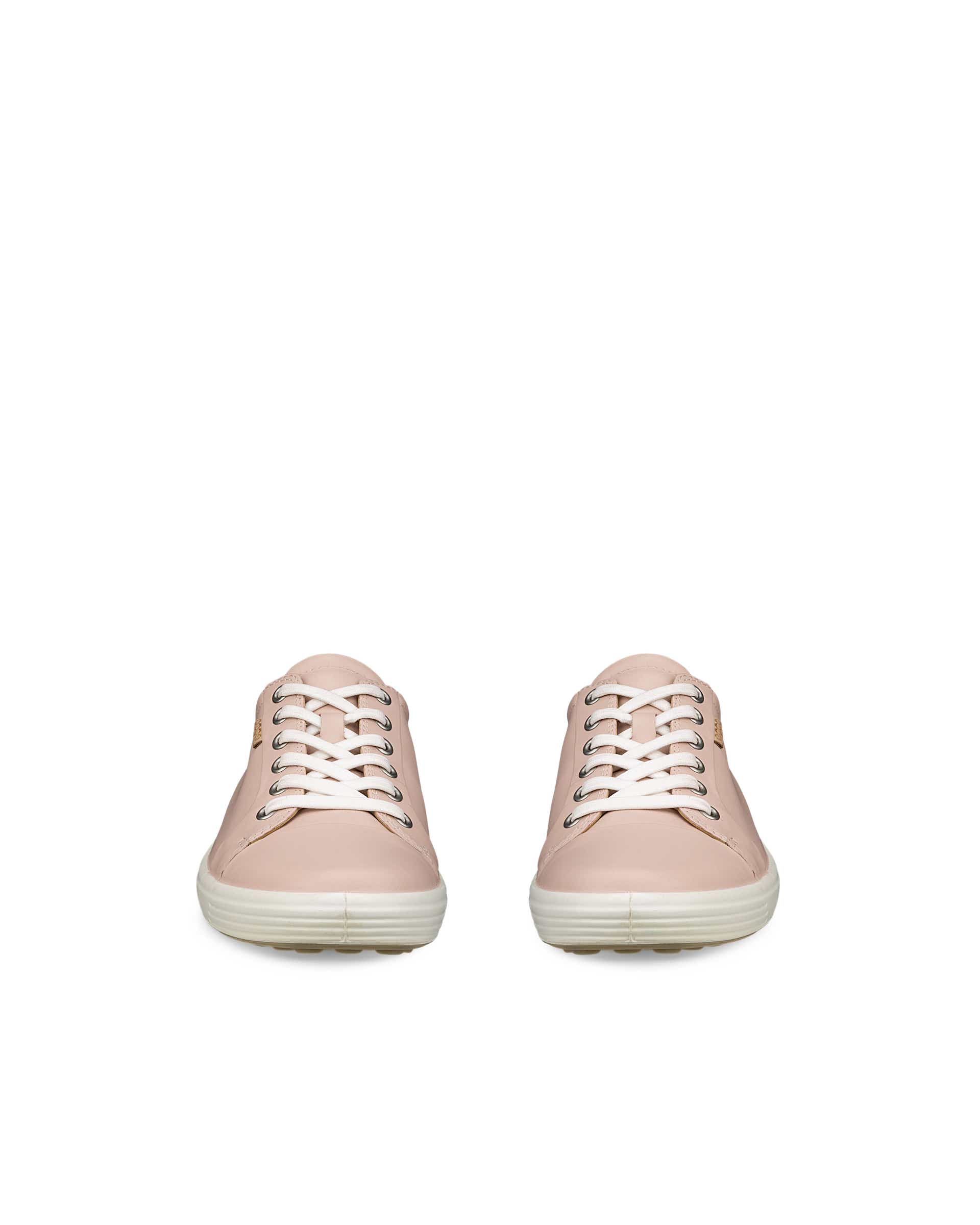 Women's ECCO® Soft 7 Leather Sneaker - Pink - Front pair
