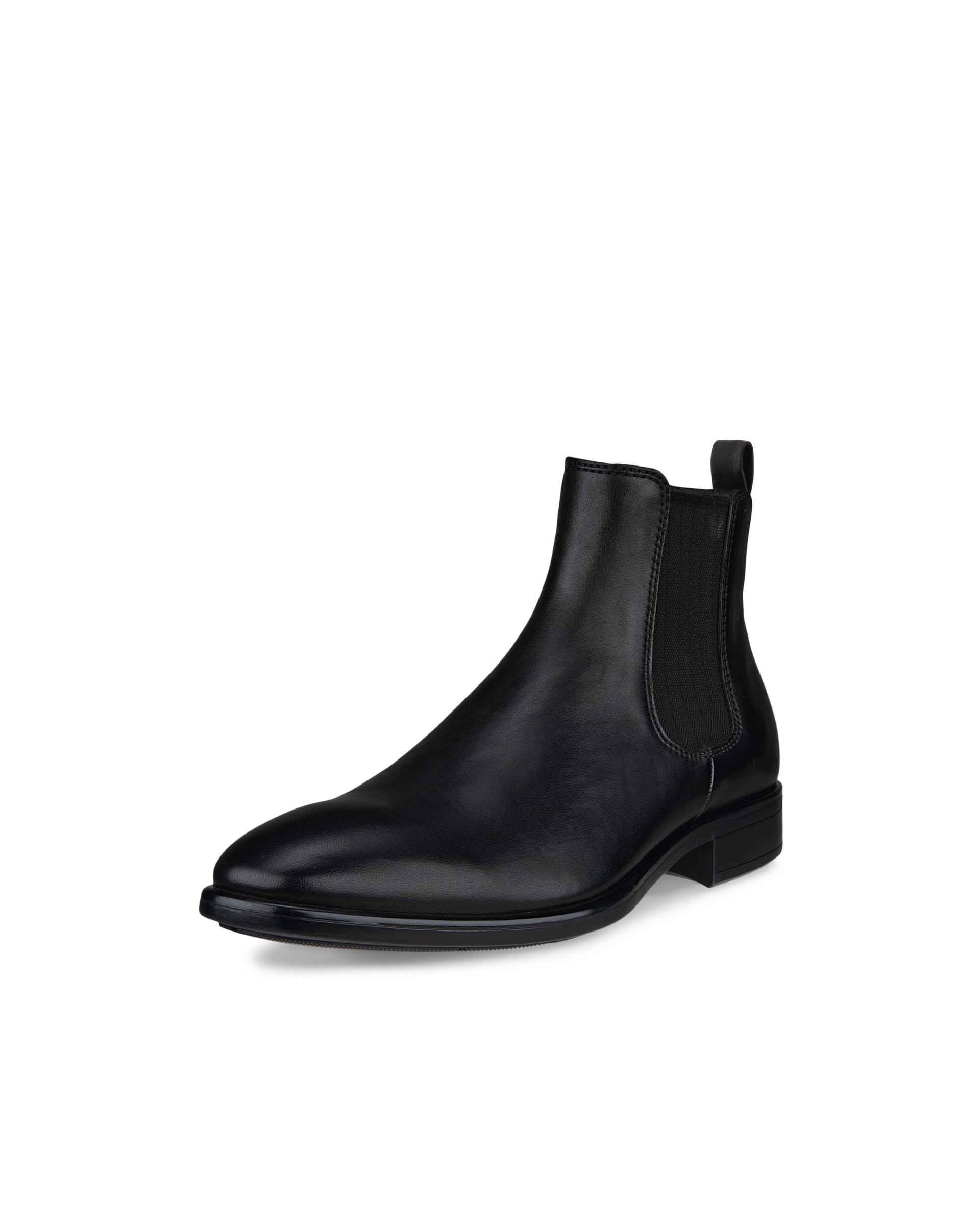 Men's ECCO® Citytray Leather Chelsea Boot - Black - Main