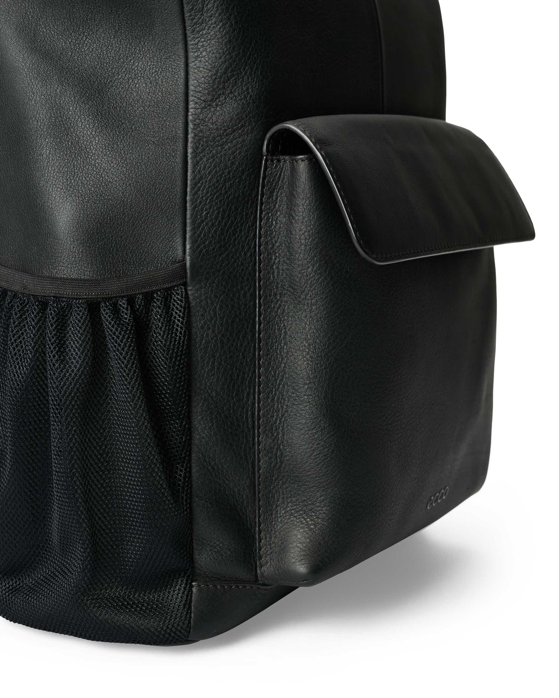 ECCO® Square Pack leren rugzak - Zwart - Detail-1