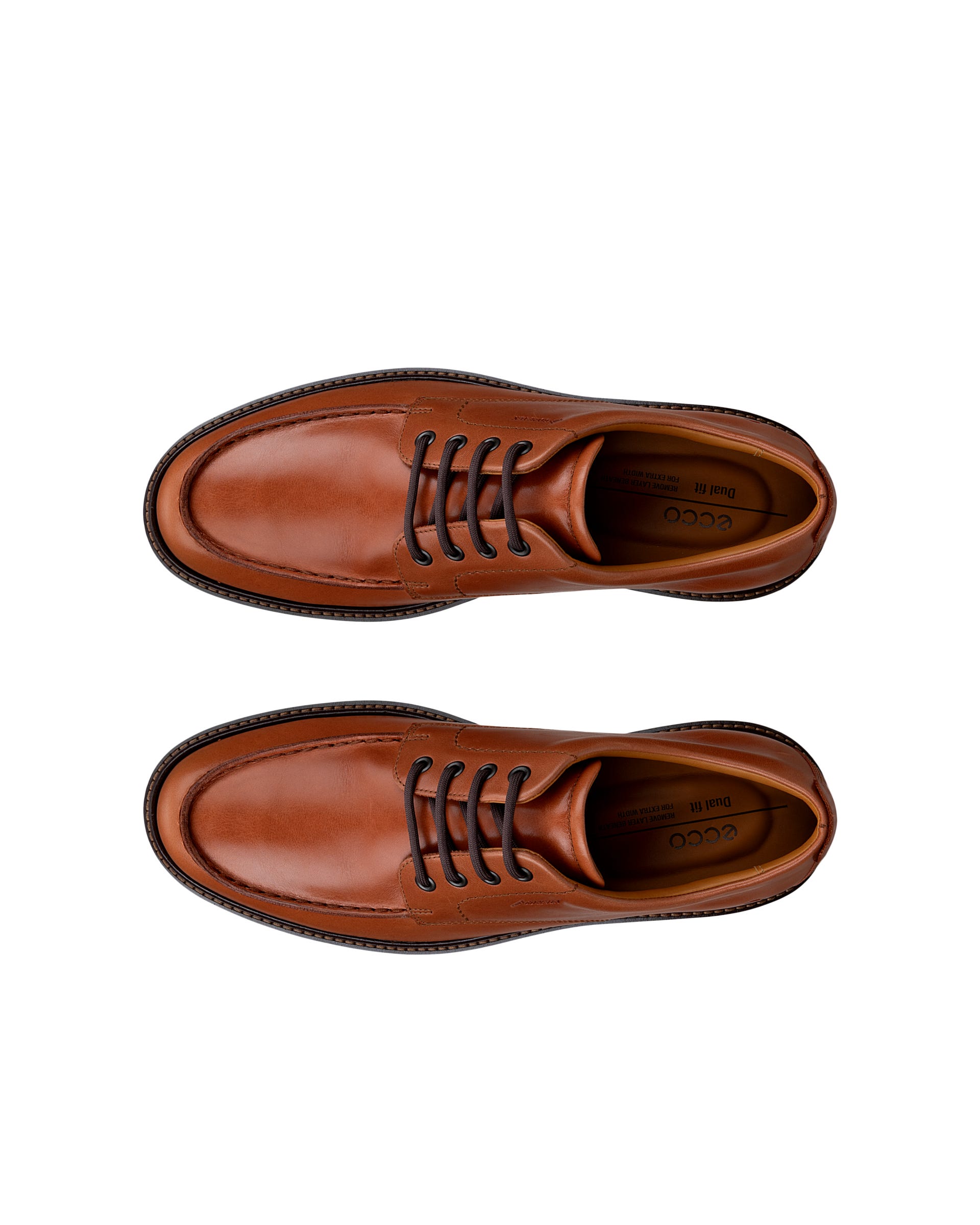 Męskie sznurowane buty skórzane z Gore-Tex ECCO® METROPOLE OSLO - Brązowy - Top left pair