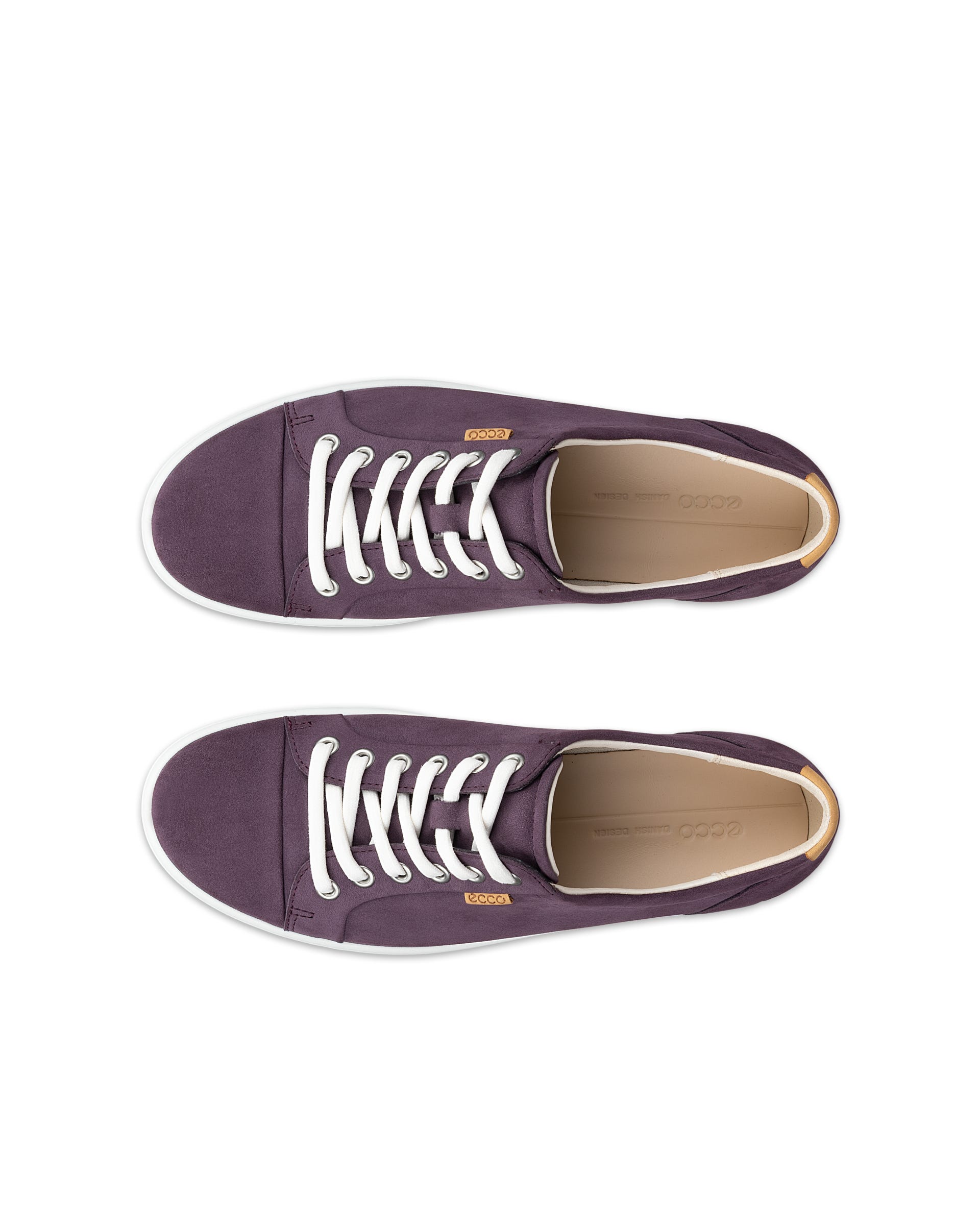 ECCO® SOFT 7 Damen Sneaker aus Nubukleder - Lila - Top left pair