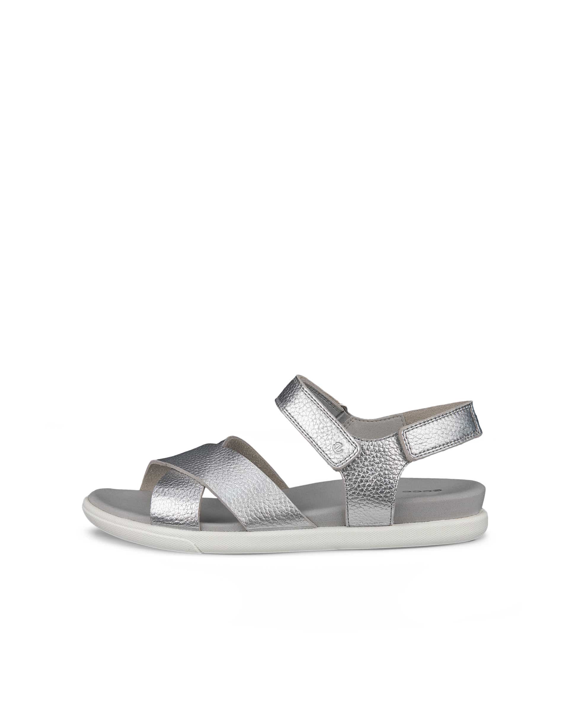 Women's ECCO® Damara Leather Sandal - Metallics - Outside