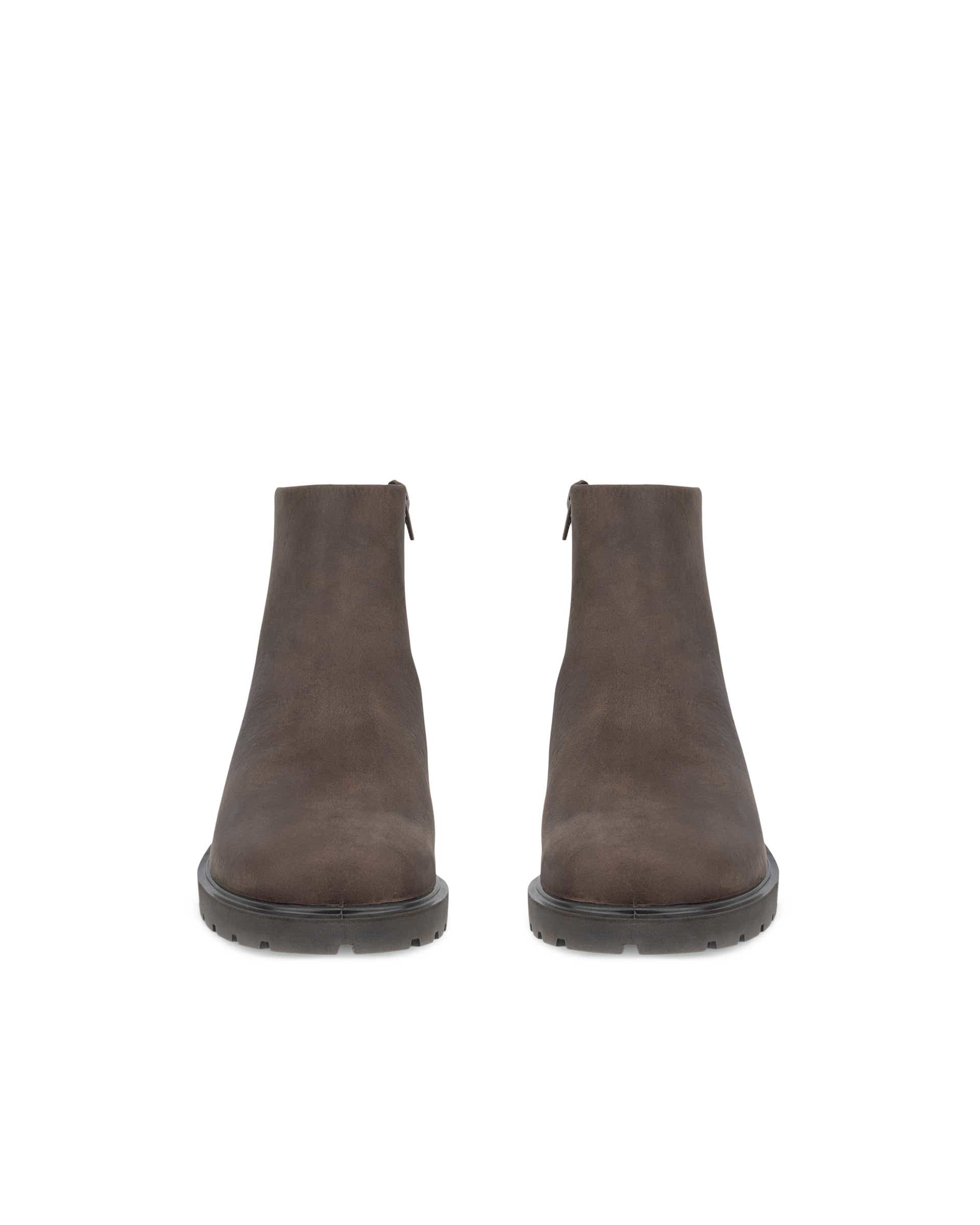 Women's ECCO® METROPOLE VIENNA Nubuck Waterproof Mid-Cut Boot - Brown - Front pair