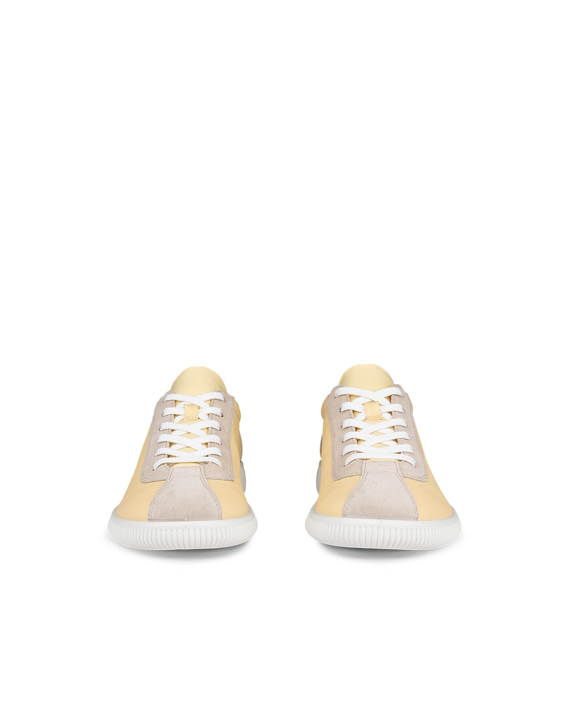 ECCO® Soft Zero baskets en cuir pour femme - Jaune - Front pair
