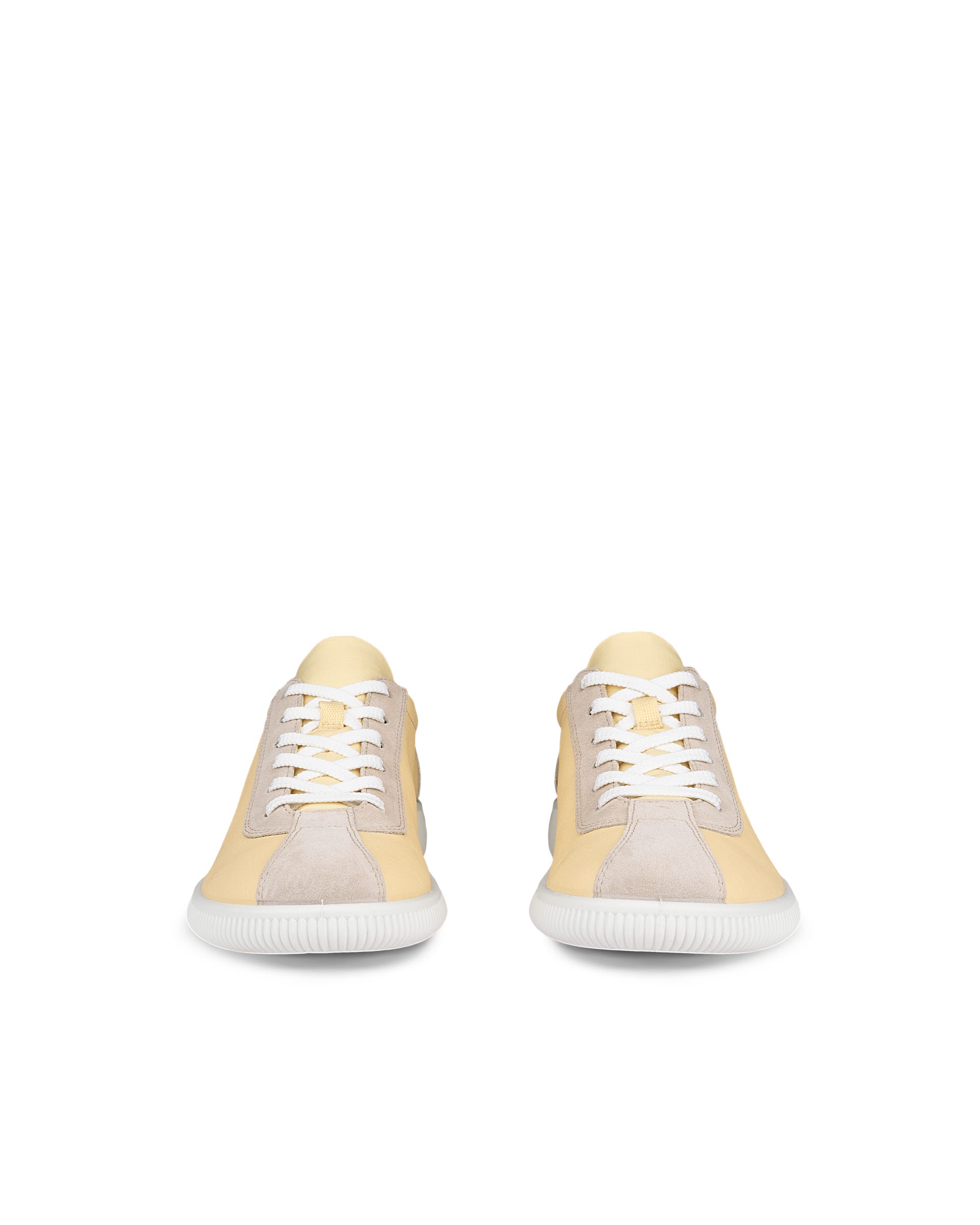 ECCO® Soft Zero baskets en cuir pour femme - Jaune - Front pair