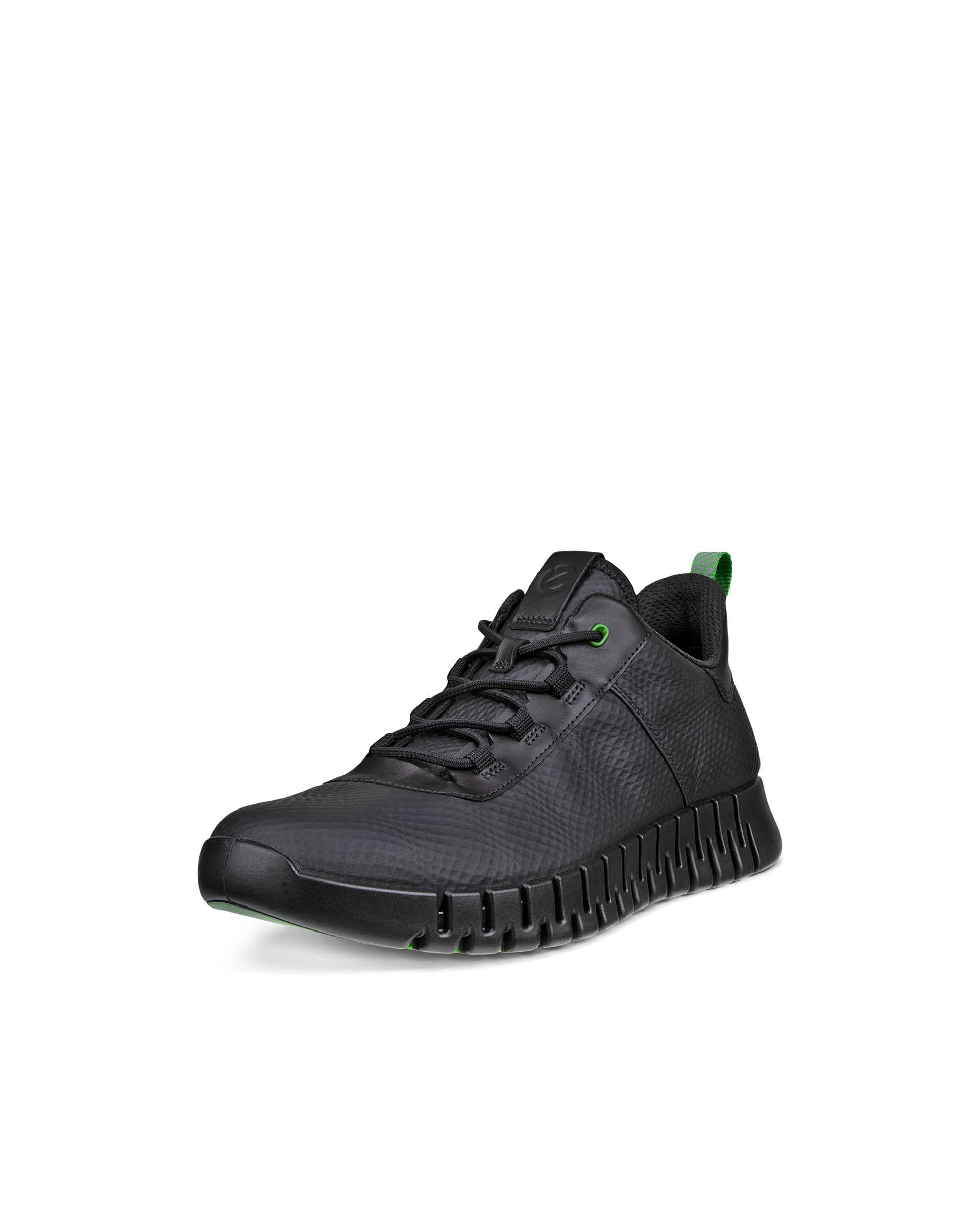 ECCO Gruuv Optical メンズ レザースニーカー - ブラック - Main