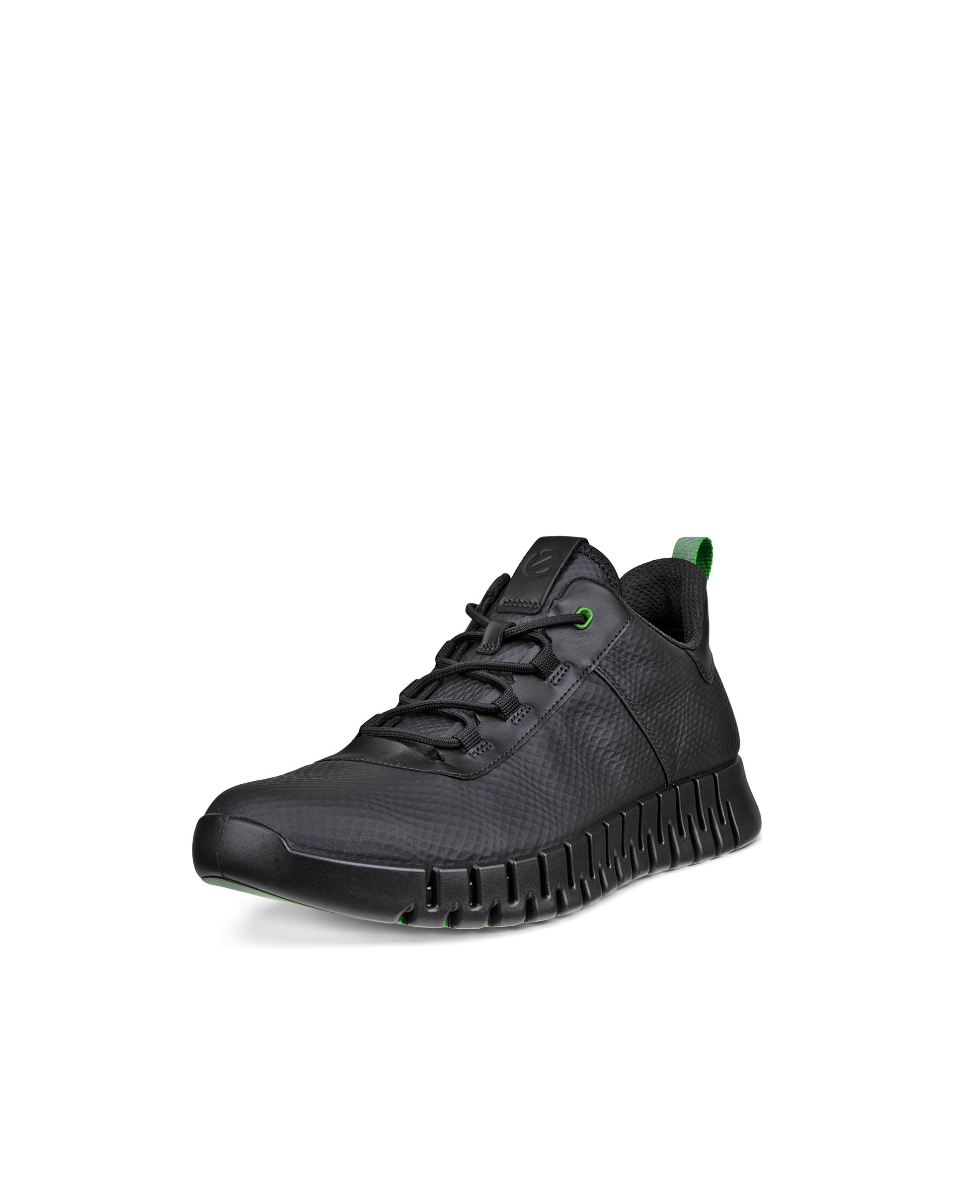 ECCO Gruuv Optical メンズ レザースニーカー - ブラック - Main