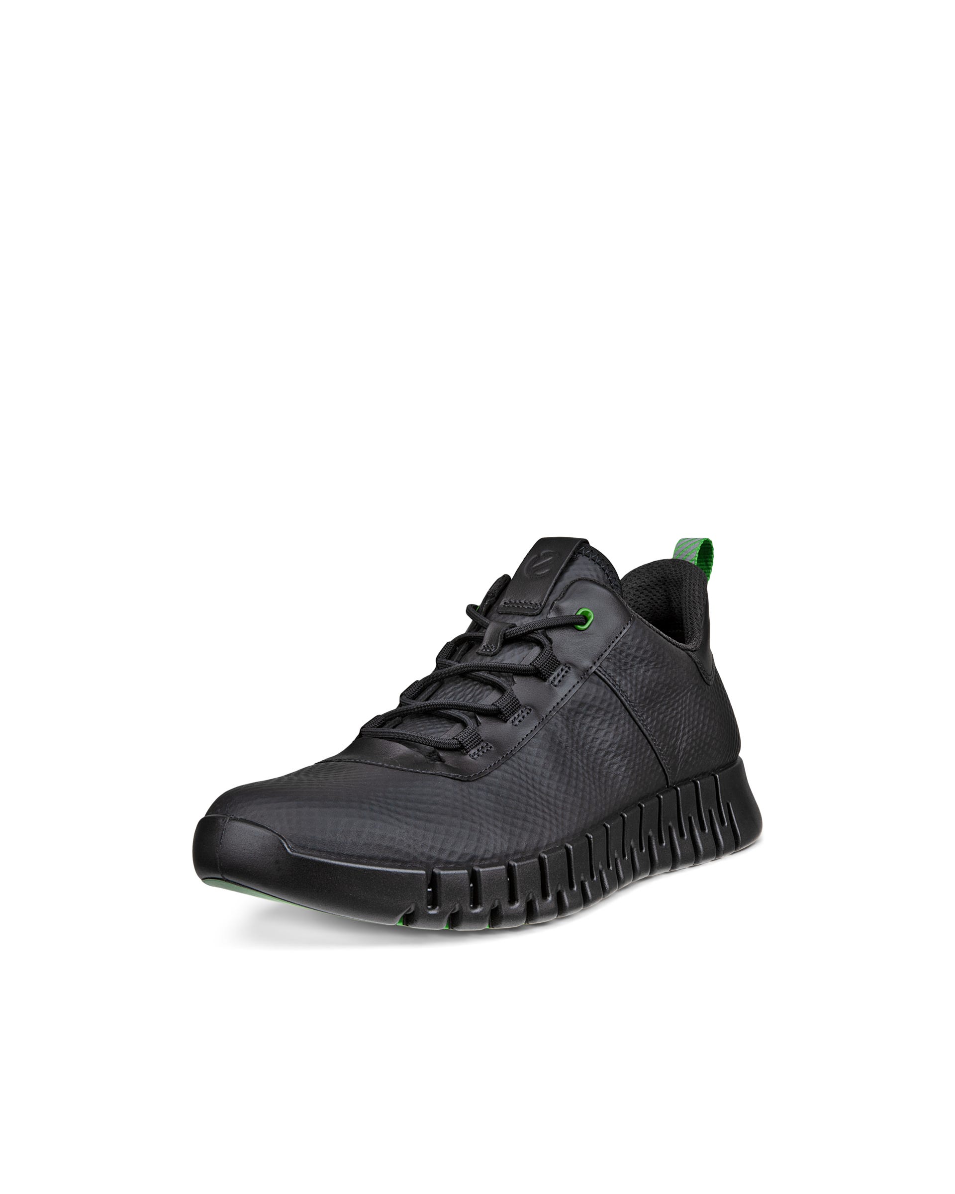 ECCO Gruuv Optical メンズ レザースニーカー - ブラック - Main