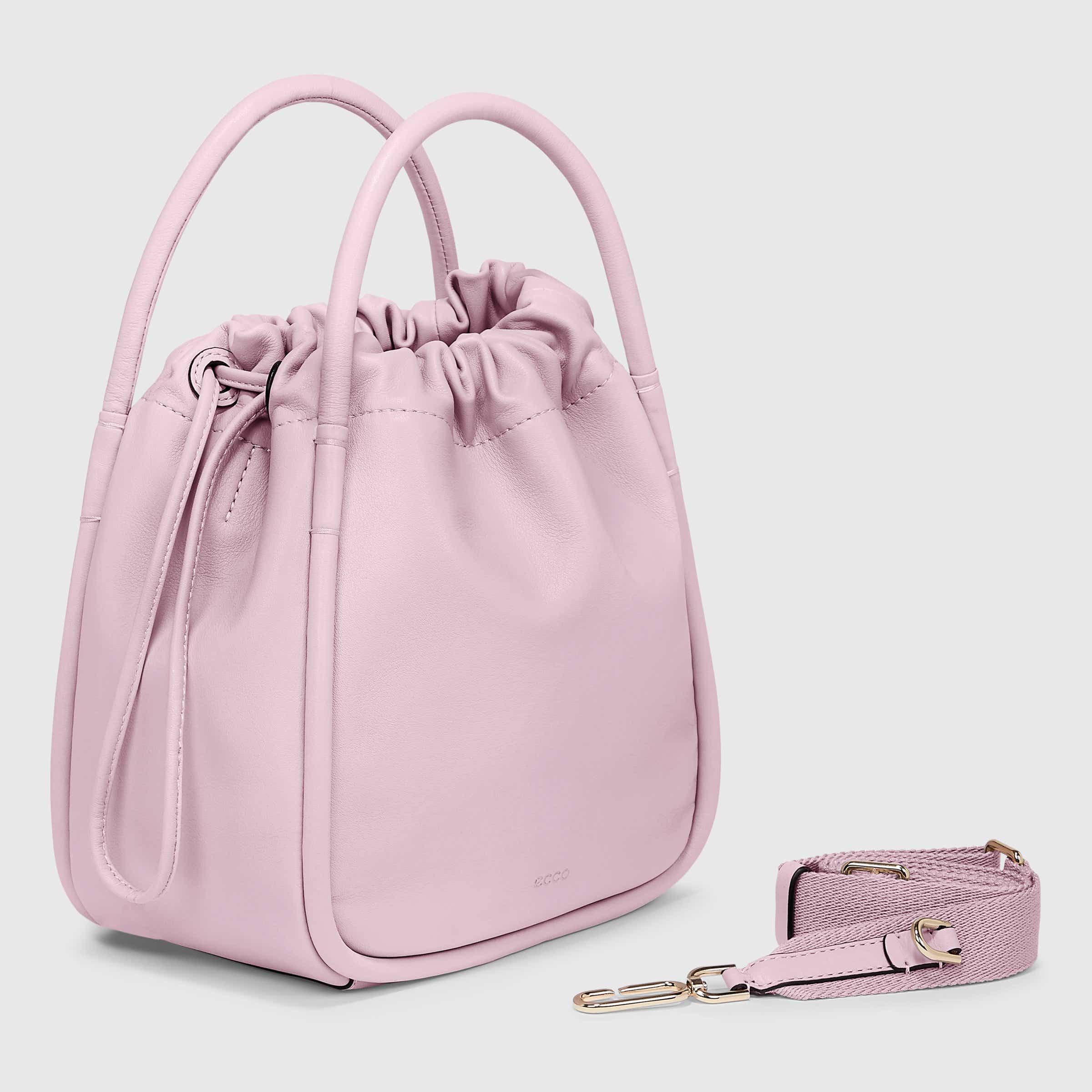 ECCO® Contact Leather Drawstring Bag - Pink - Main