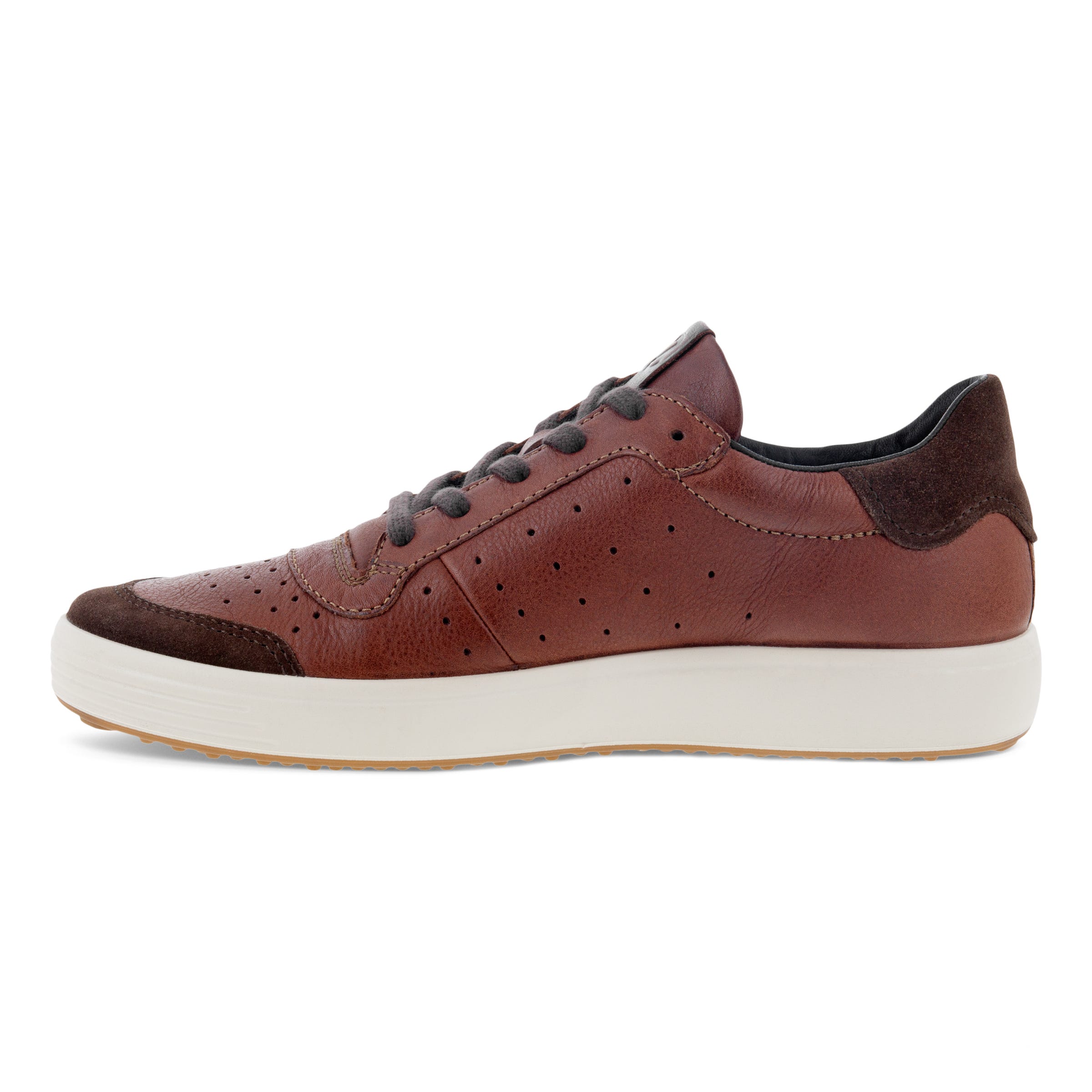 Men's ECCO® Soft 7 Leather Sneaker - Brown - Inside