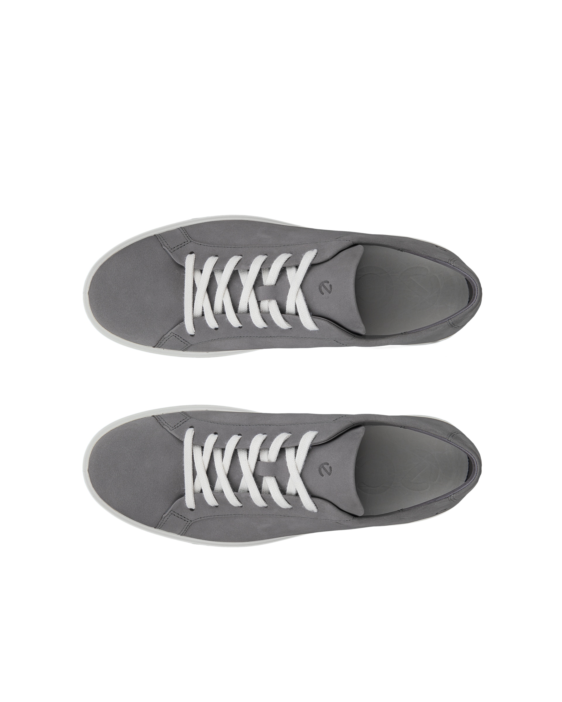 Pánské nubukové tenisky ECCO® Soft 60 - Šedá - Top left pair