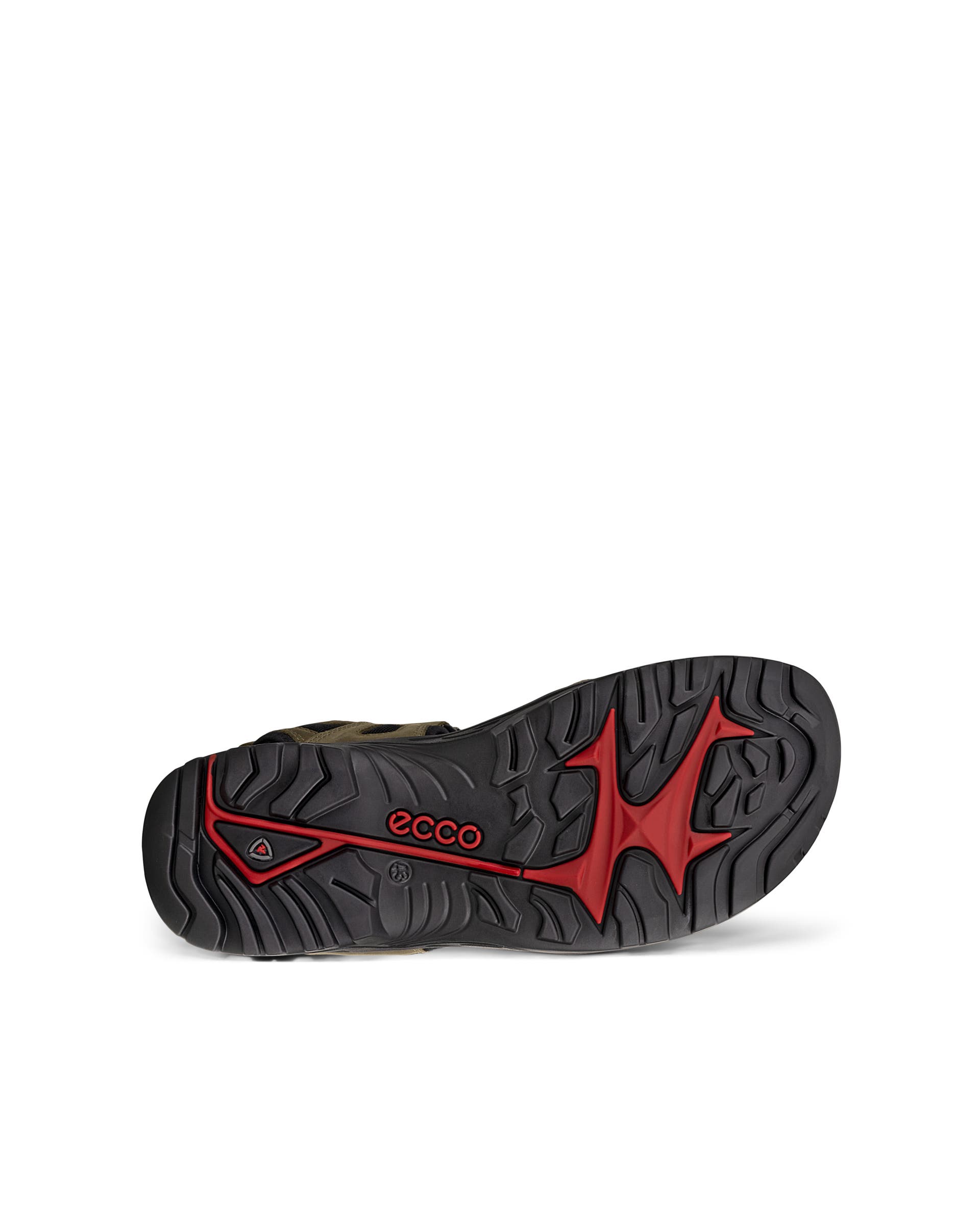 Men's ECCO® Offroad Nubuck Outdoor Sandal - Green - Sole