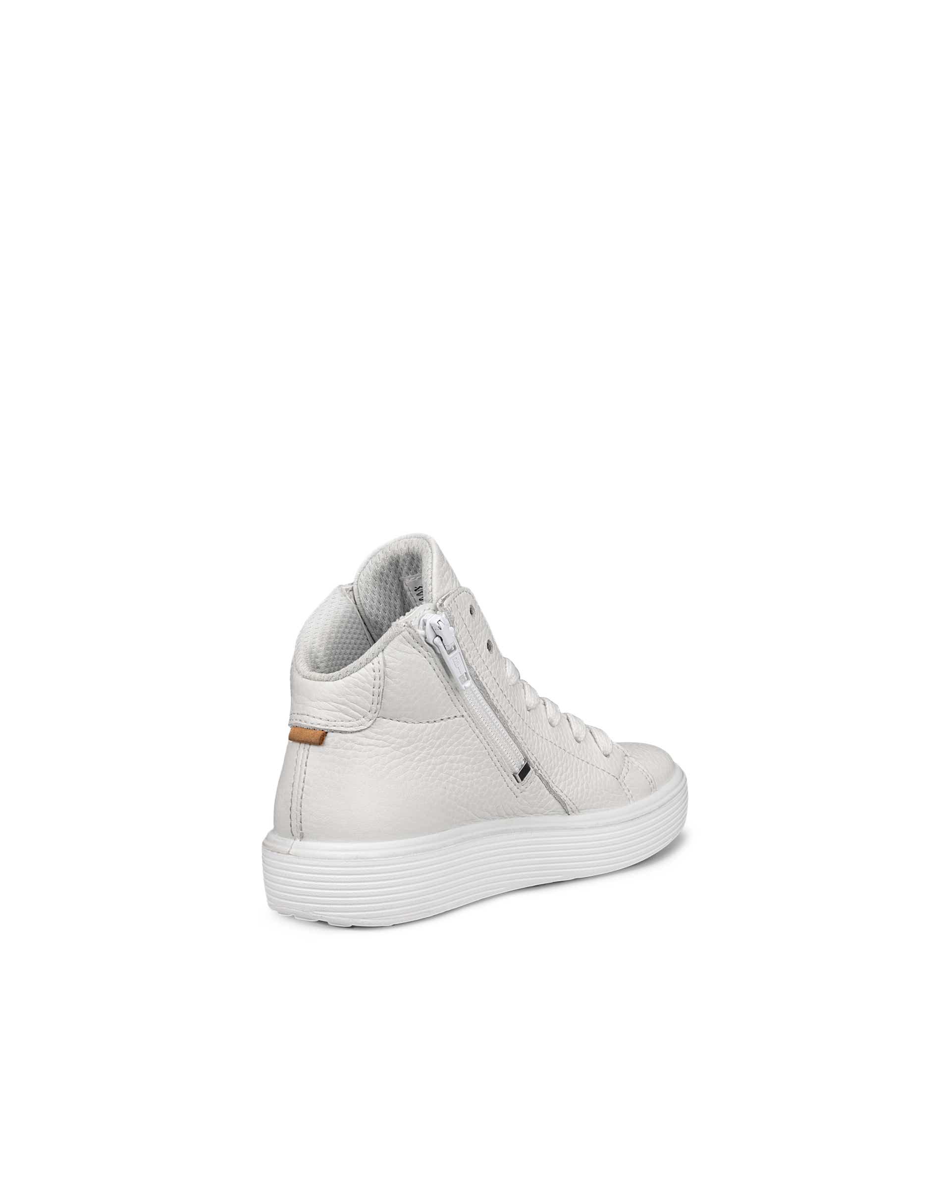 ECCO® Soft 60 Kinder High-Top Sneaker aus Leder  - Weiss - Back