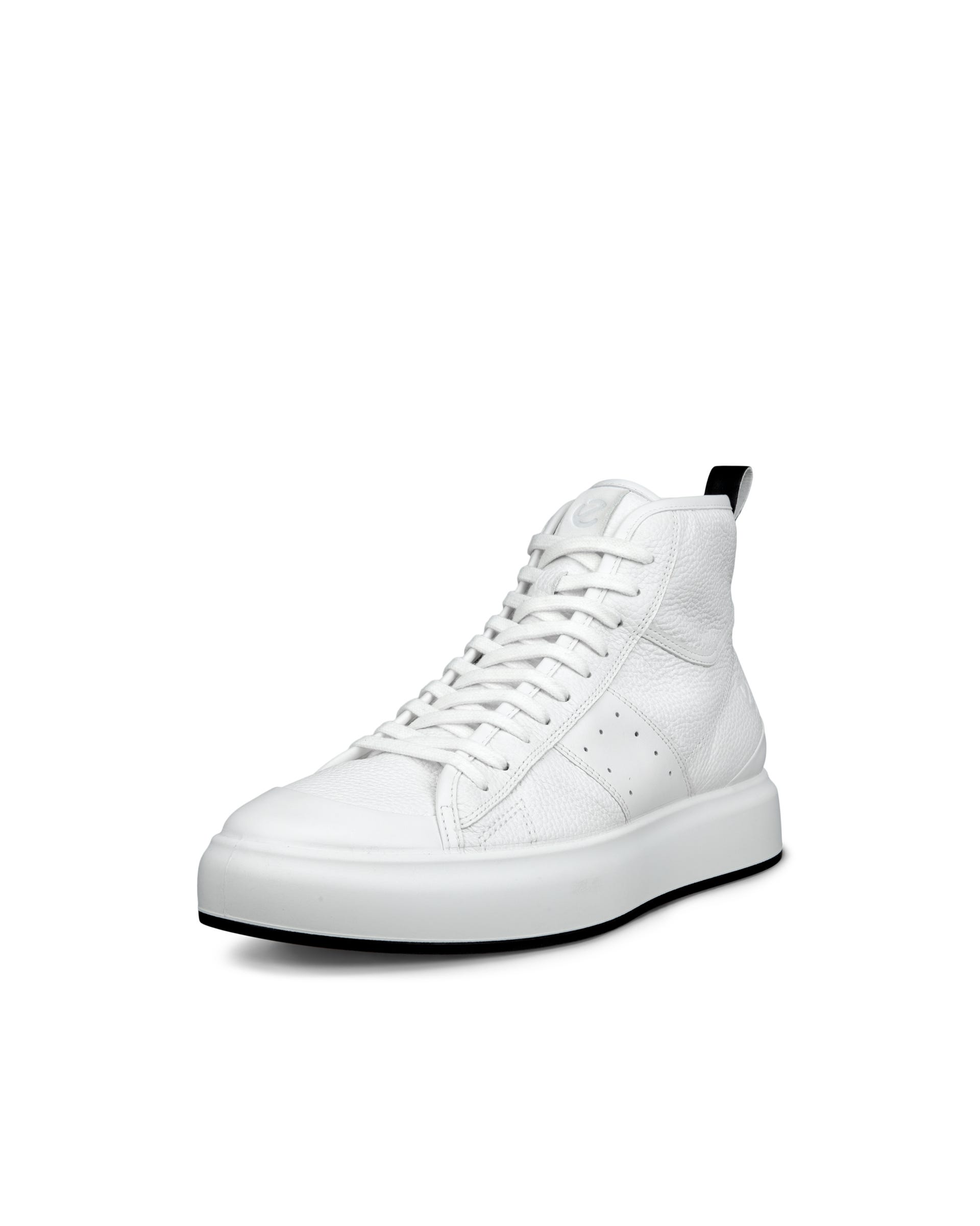 ECCO Street Ace メンズ レザーハイカットスニーカー | ホワイト ECCO Street Ace メンズ レザーハイカットスニーカー | ホワイト