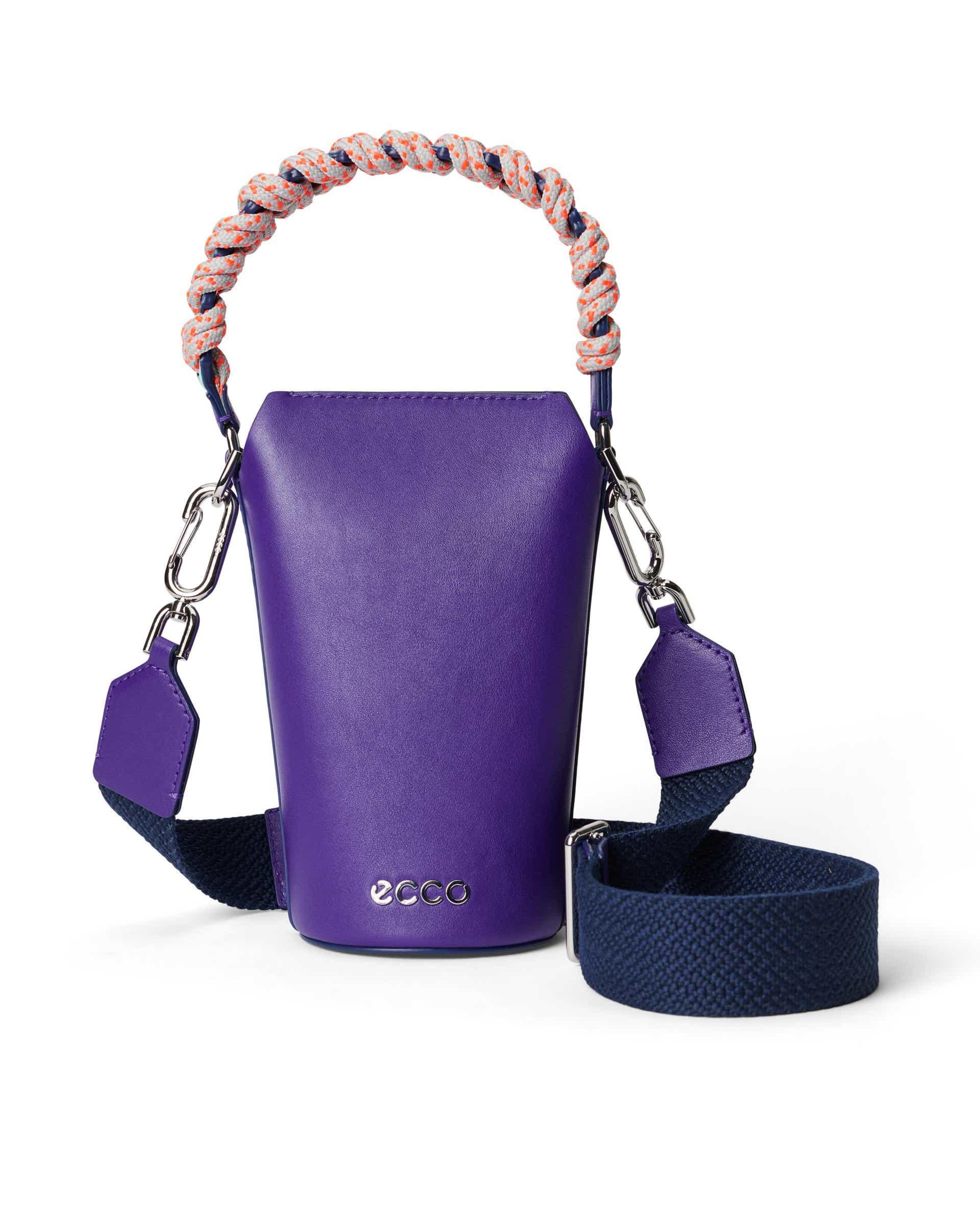 ECCO® Pot Soft Smooth Leather Crossbody Bag | Purple ECCO® Pot Soft Smooth Leather Crossbody Bag | Purple