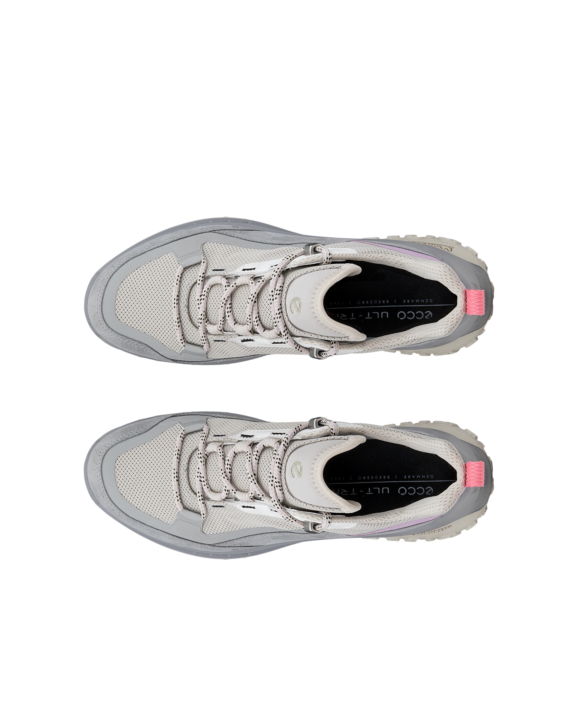 Dámská nubuková voděodolná turistická obuv ECCO® ULT-TRN - Šedá - Top left pair