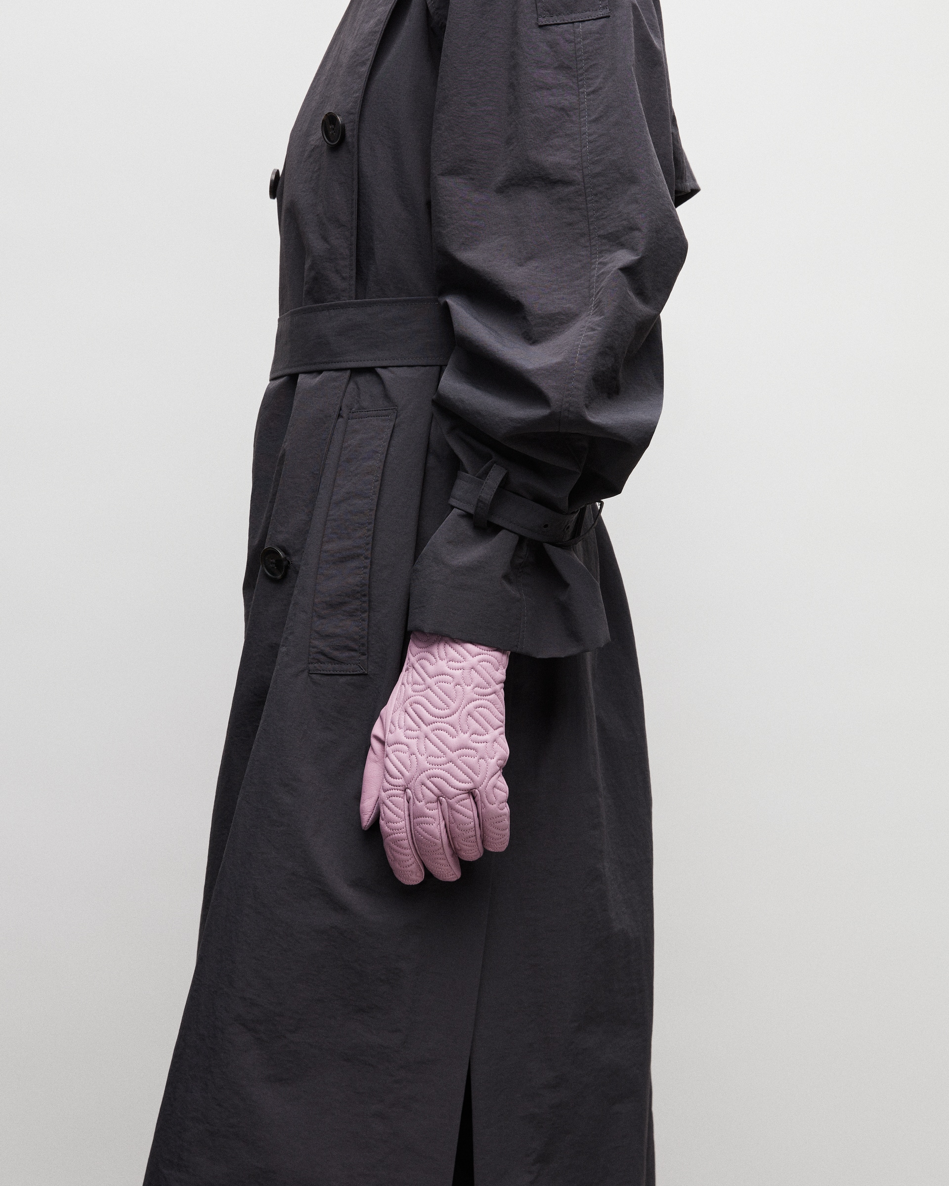 Women's ECCO® Leather Gloves - Purple - Lifestyle image-1