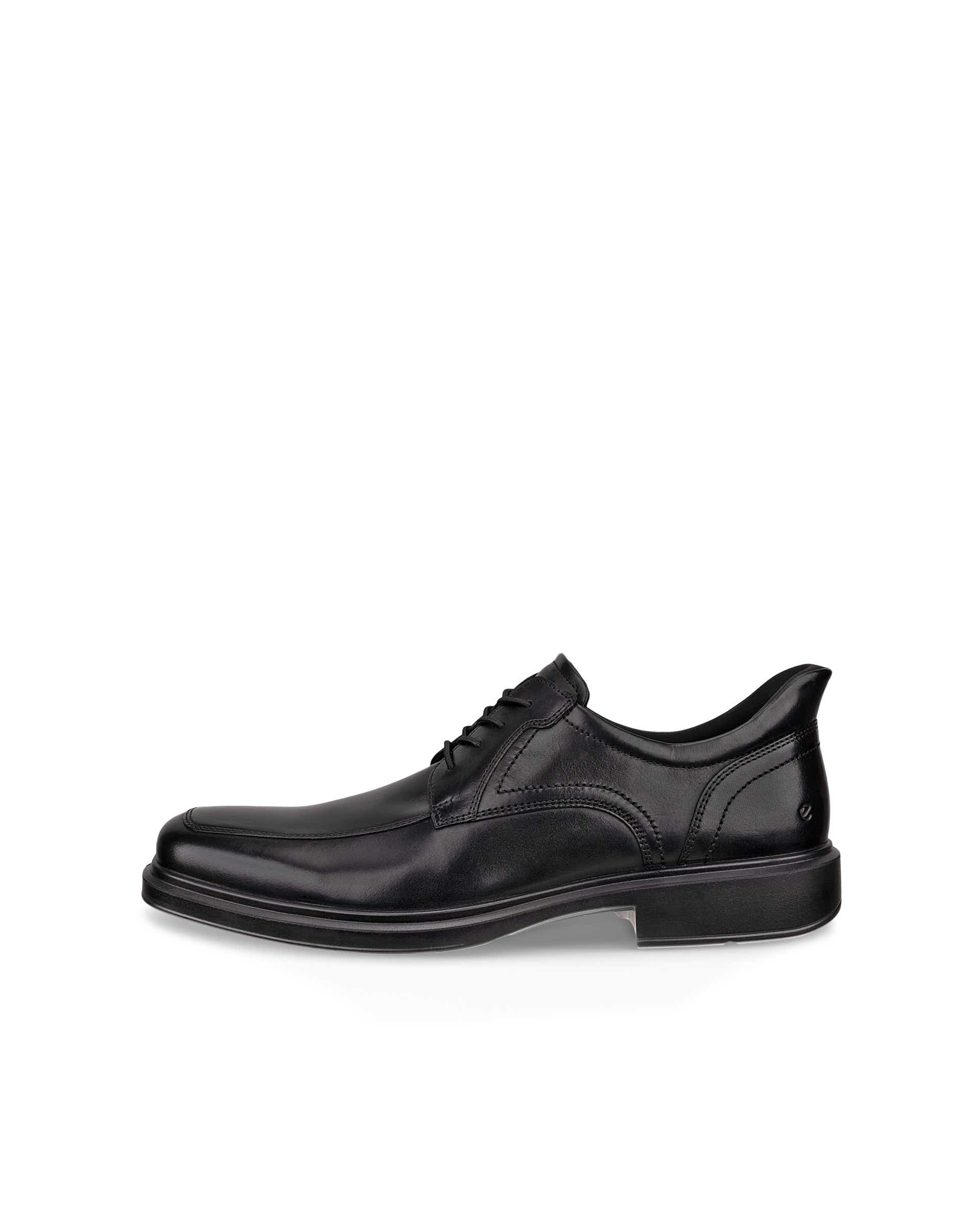 Men's ECCO® Helsinki 2 Leather Slip-In Derby Shoe - Black - Outside