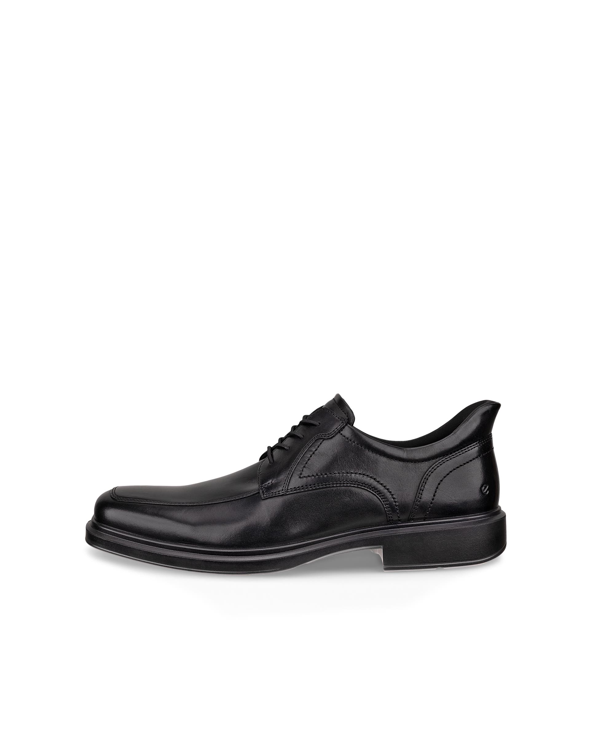 Men's ECCO® Helsinki 2 Leather Slip-In Derby Shoe - Black - Outside