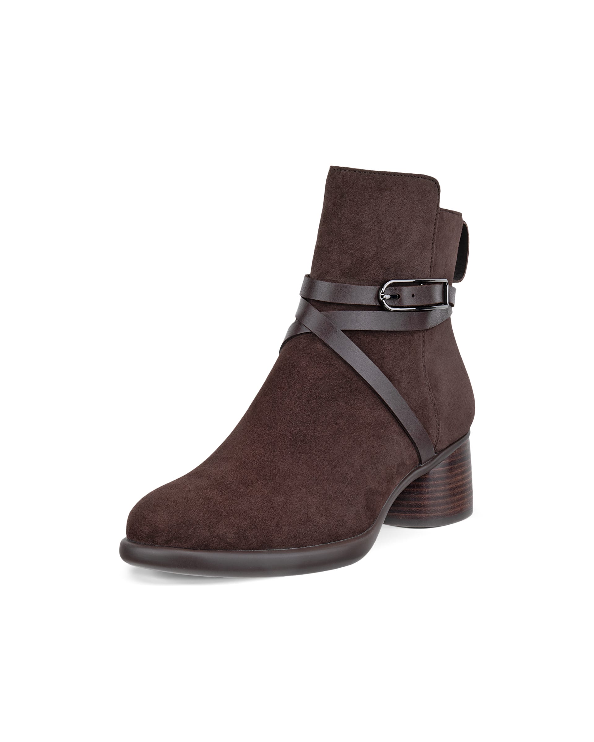 Women's ECCO® SCULPTED LX 35 Suede Ankle Boot - Brown - Outside