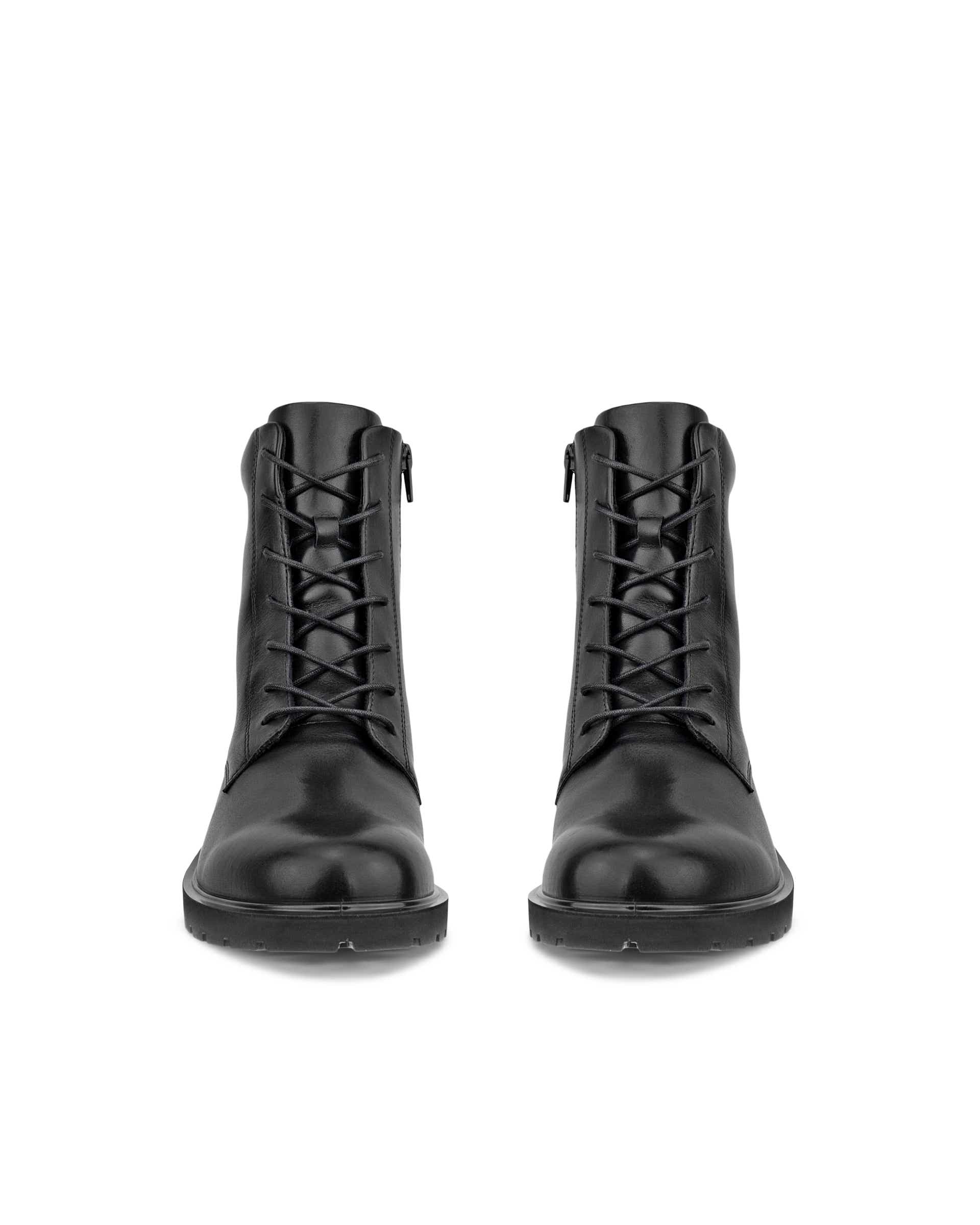 ECCO® METROPOLE VIENNA dames leren veterlaars - Zwart - Front pair