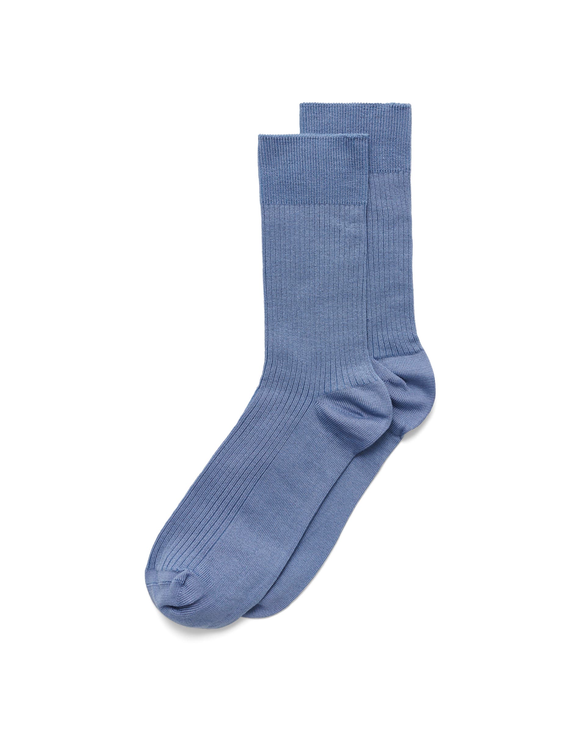 Women's ECCO® Ribbed Mid-Cut Socks - Blue - Main
