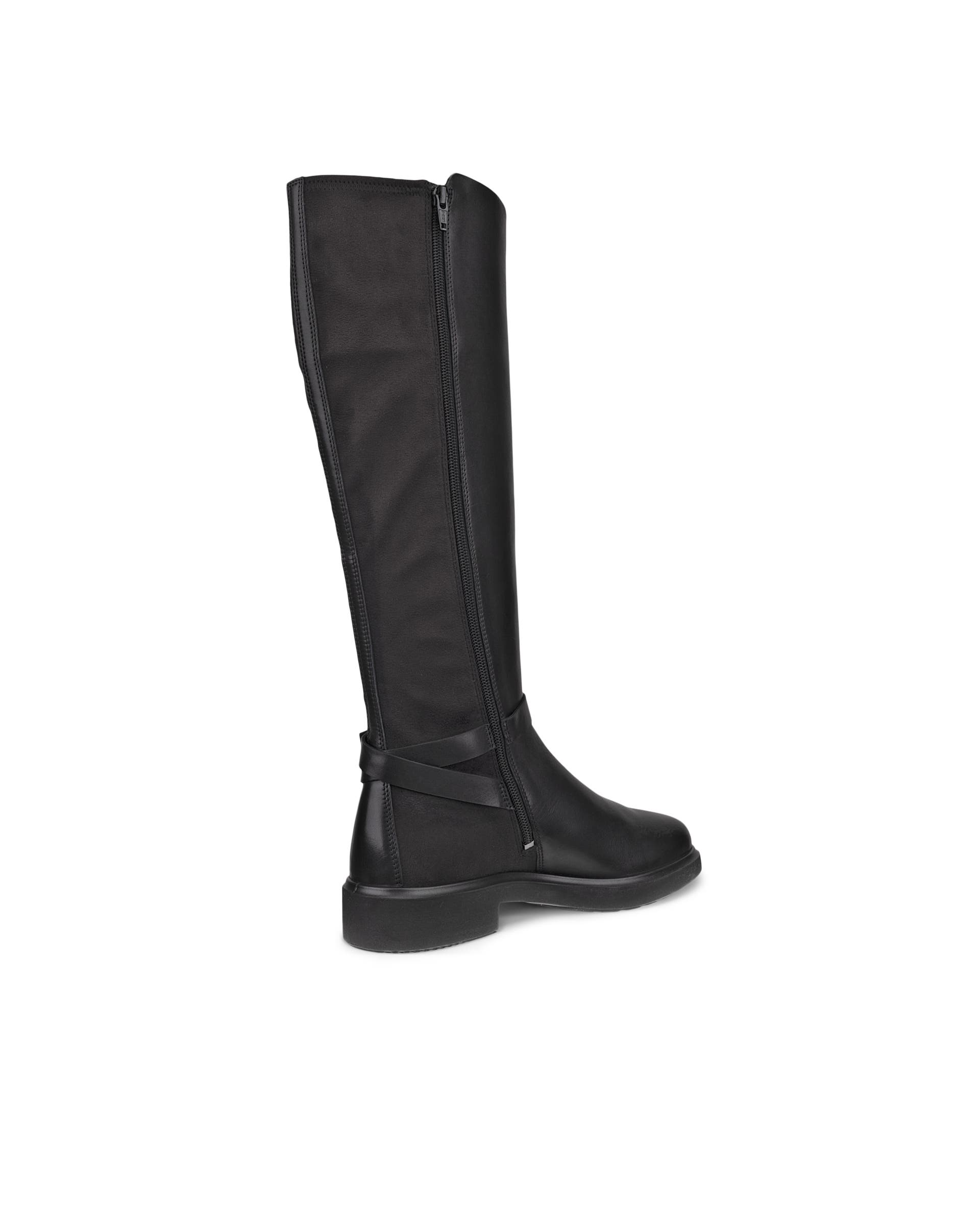 Women's ECCO® METROPOLE AMSTERDAM Leather High-Cut Boot - Black - Back