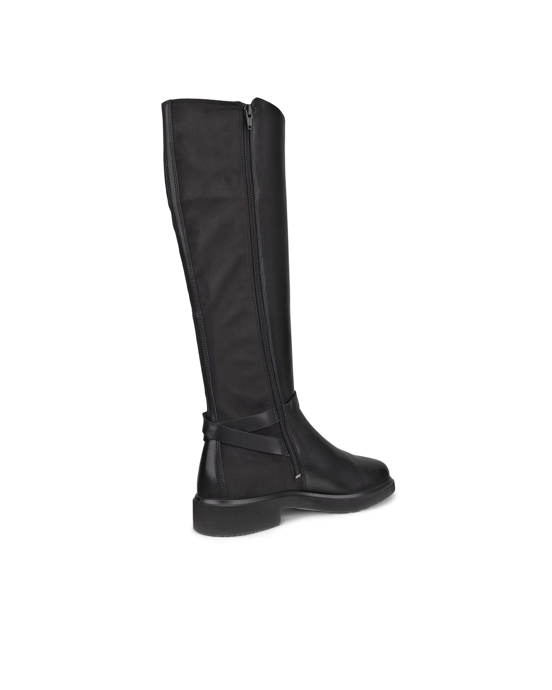 Women's ECCO® METROPOLE AMSTERDAM Leather High-Cut Boot - Black - Back