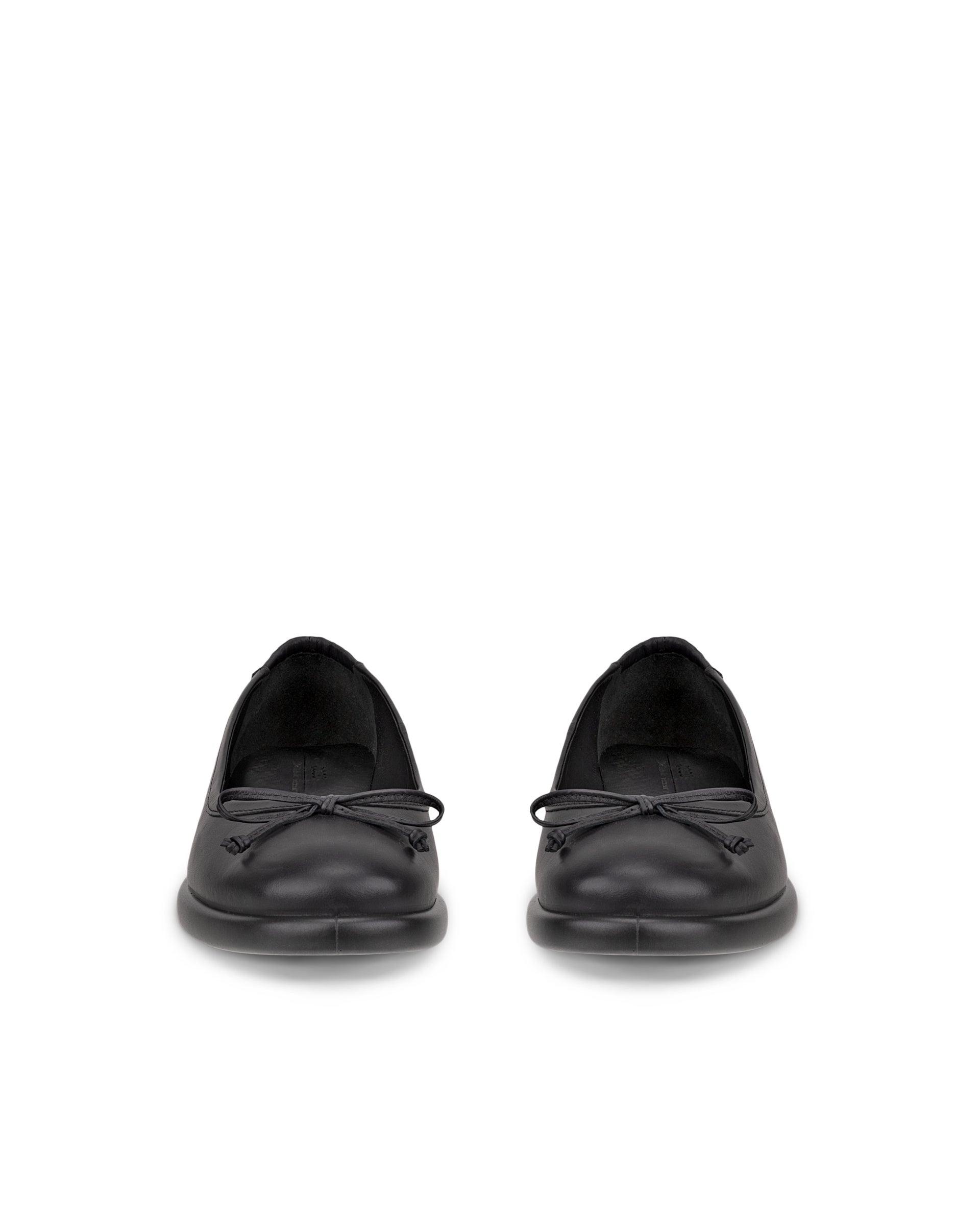 Women's ECCO® Sculpted LX 15 BOW Leather Ballerina - Black - Front pair