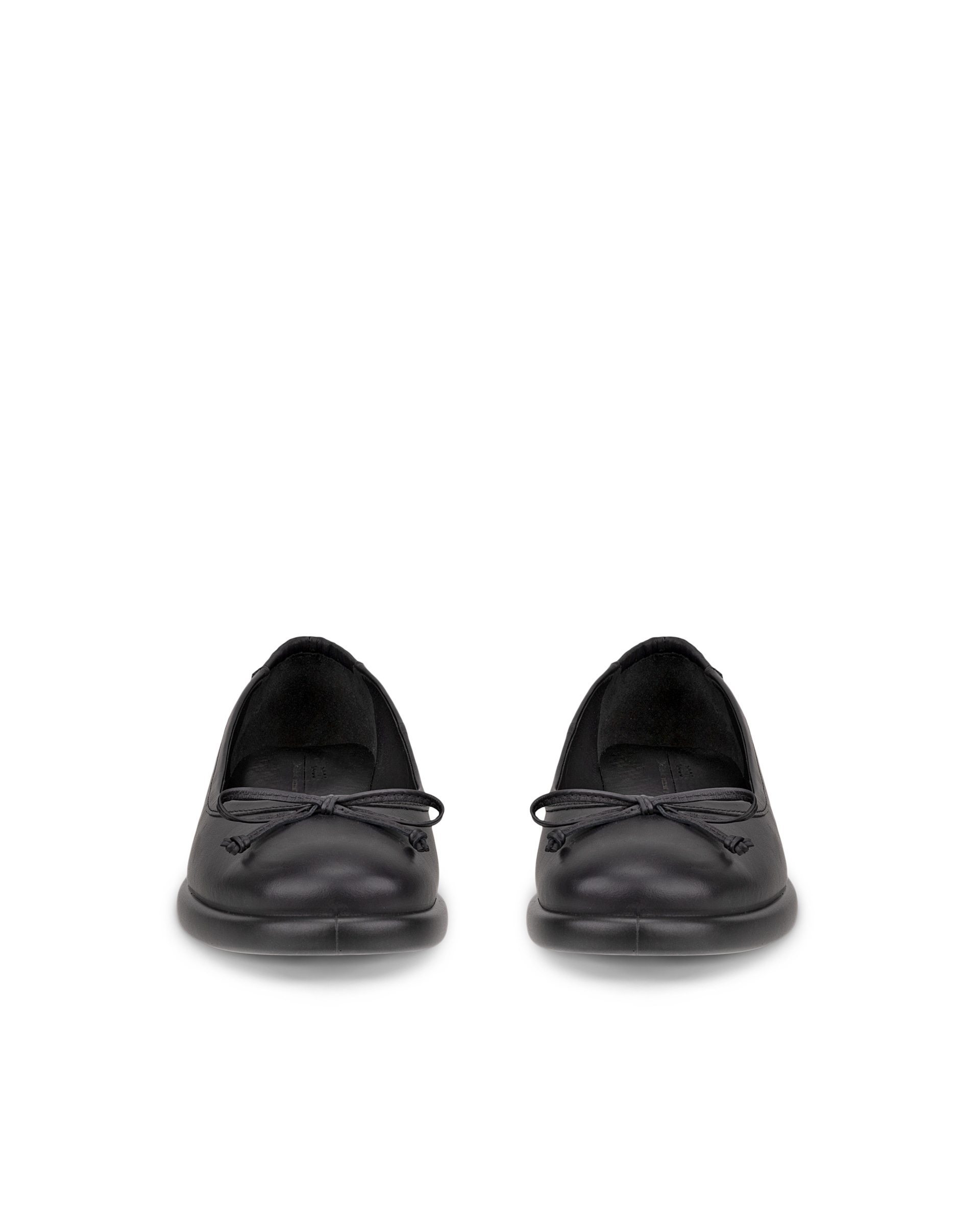 Women's ECCO® Sculpted LX 15 BOW Leather Ballerina - Black - Front pair