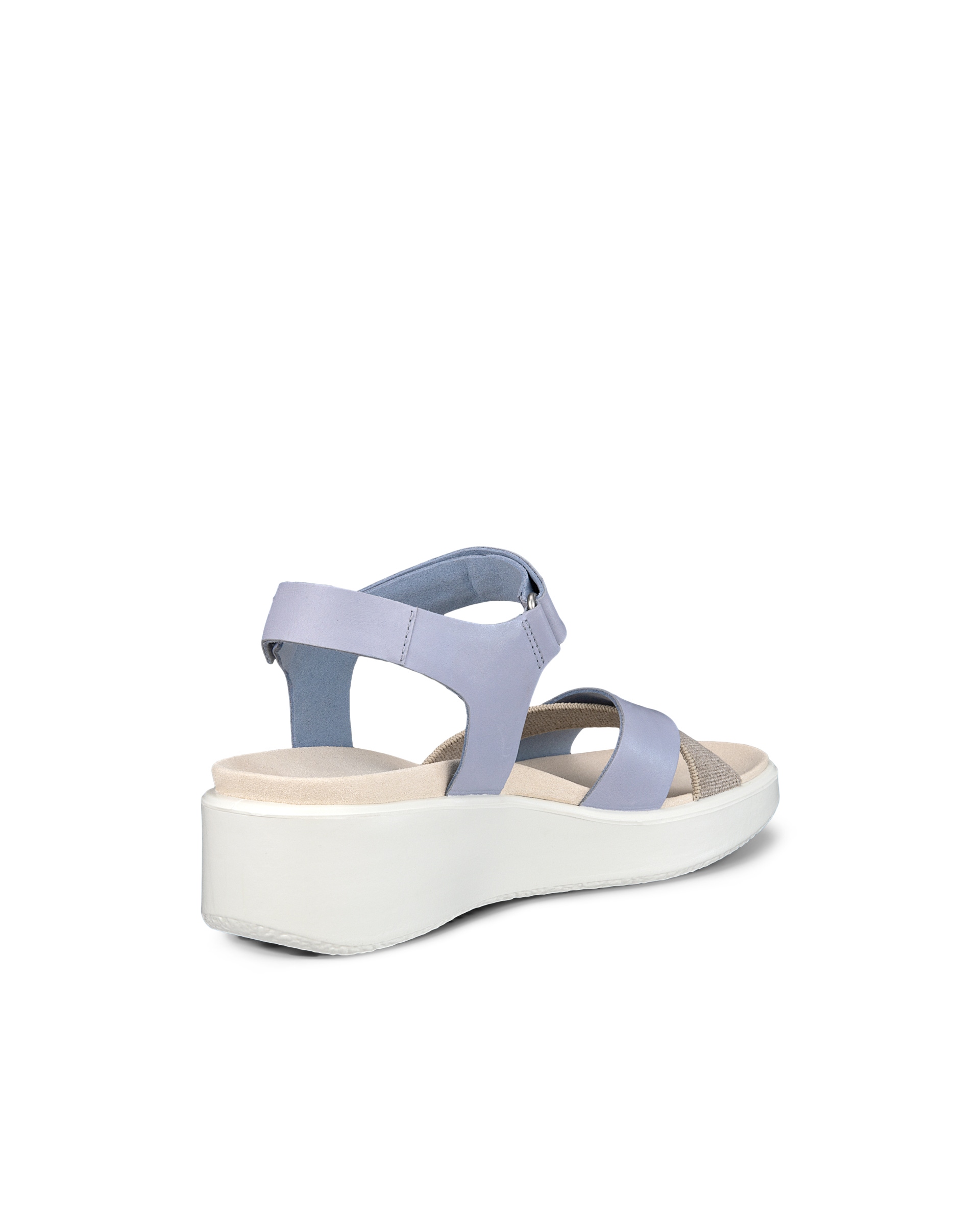 Dámské nubukové sandály na klínku ECCO® Flowt Wedge LX - Modrá - Back