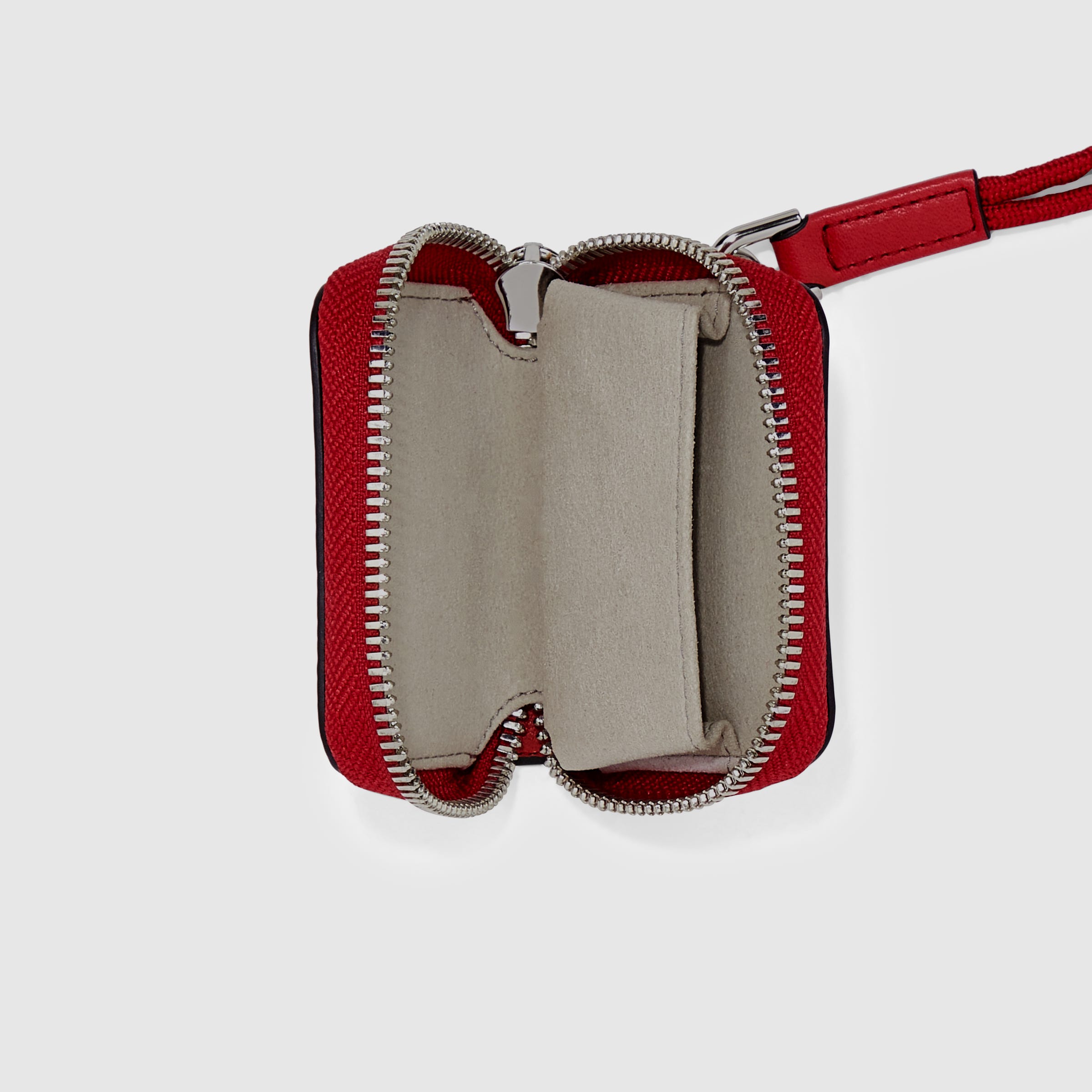 ECCO® Textureblock Leather Airpod Case - Red - Birdeye