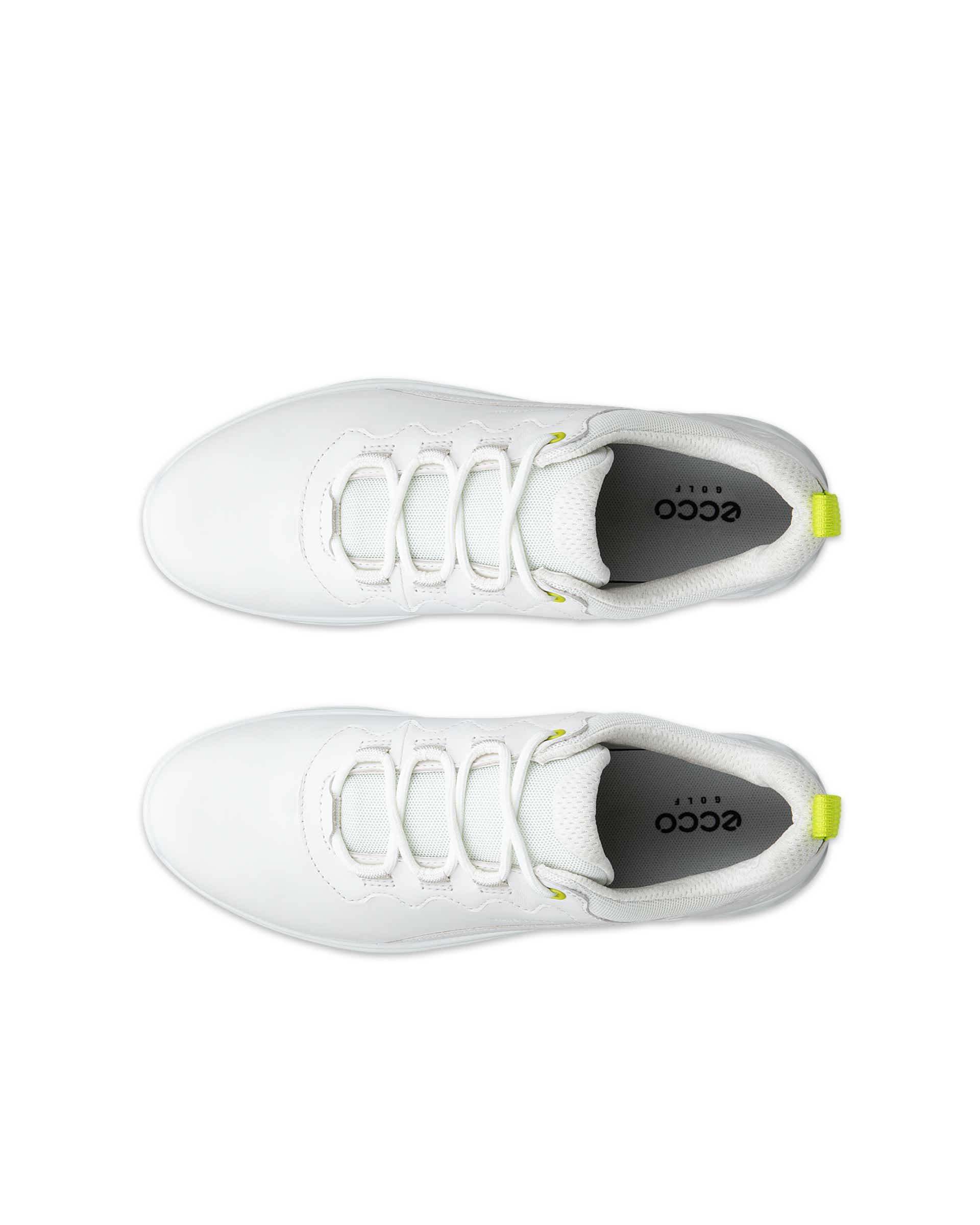 Women's ECCO® Golf S-Casual Leather Waterproof Golf Shoe - White - Top left pair