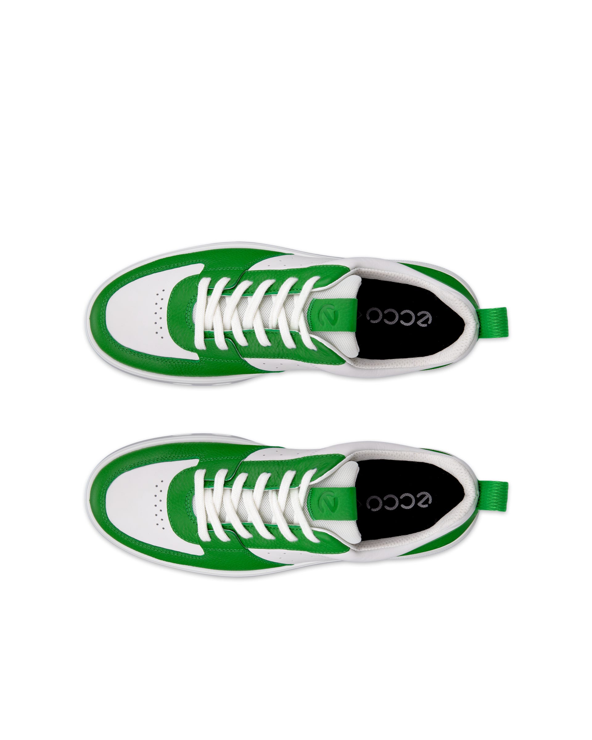 Men's ECCO® Street 720 Leather Gore-Tex Sneaker - Green - Top left pair