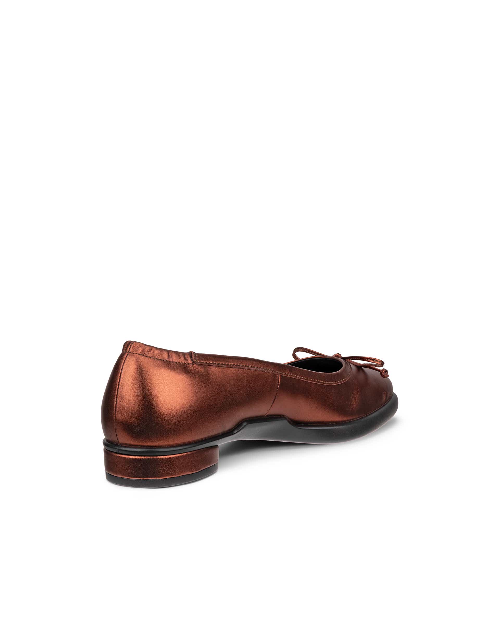 Women's ECCO® Sculpted LX 15 BOW Leather Ballerina - Brown - Back