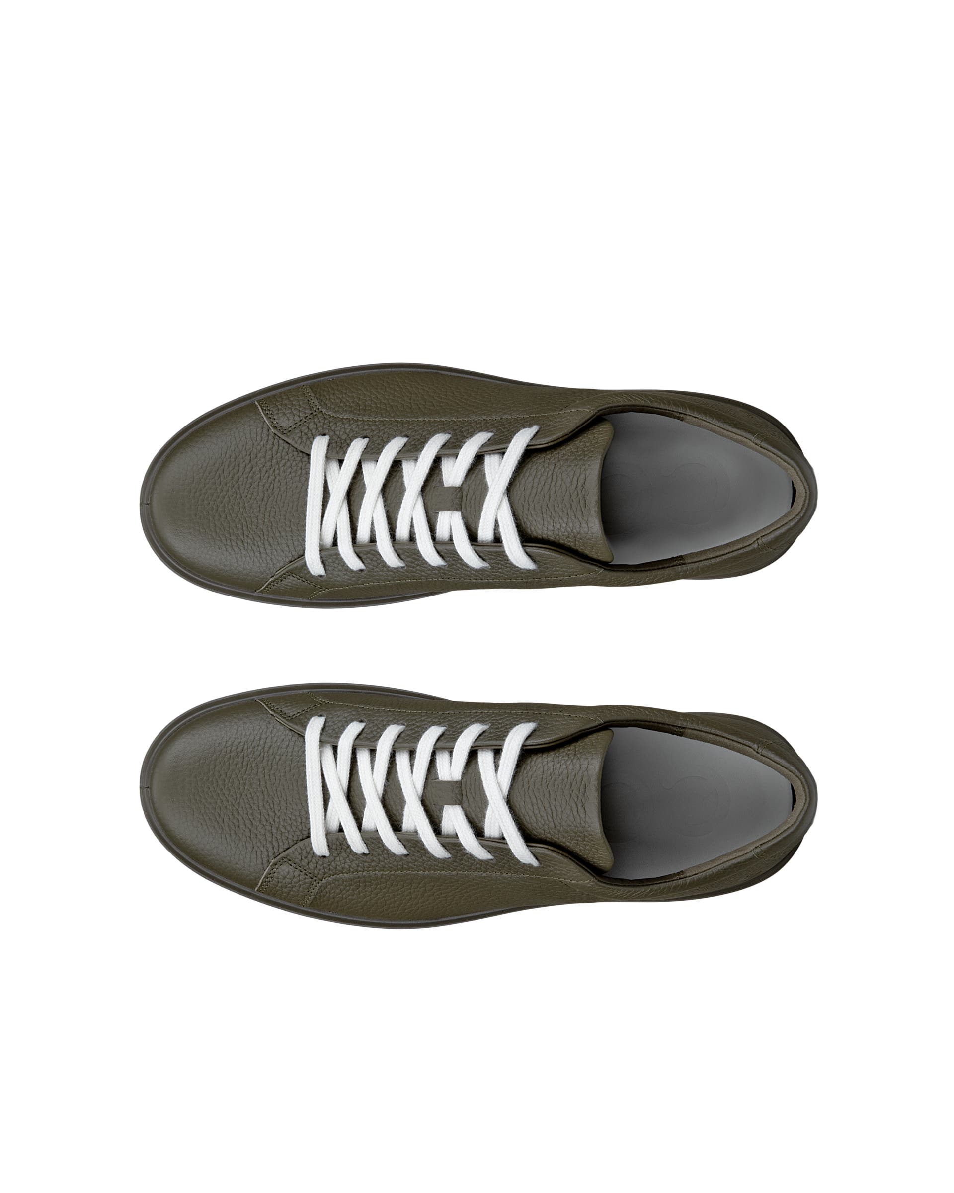 ECCO® SOFT 60 baskets en cuir pour homme - Vert - Top left pair