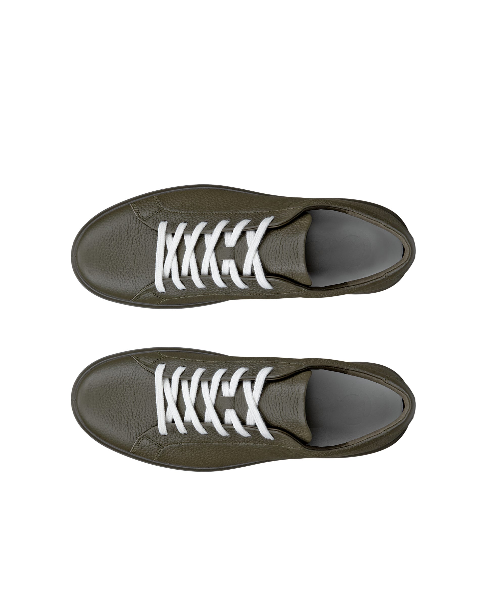 ECCO® SOFT 60 baskets en cuir pour homme - Vert - Top left pair