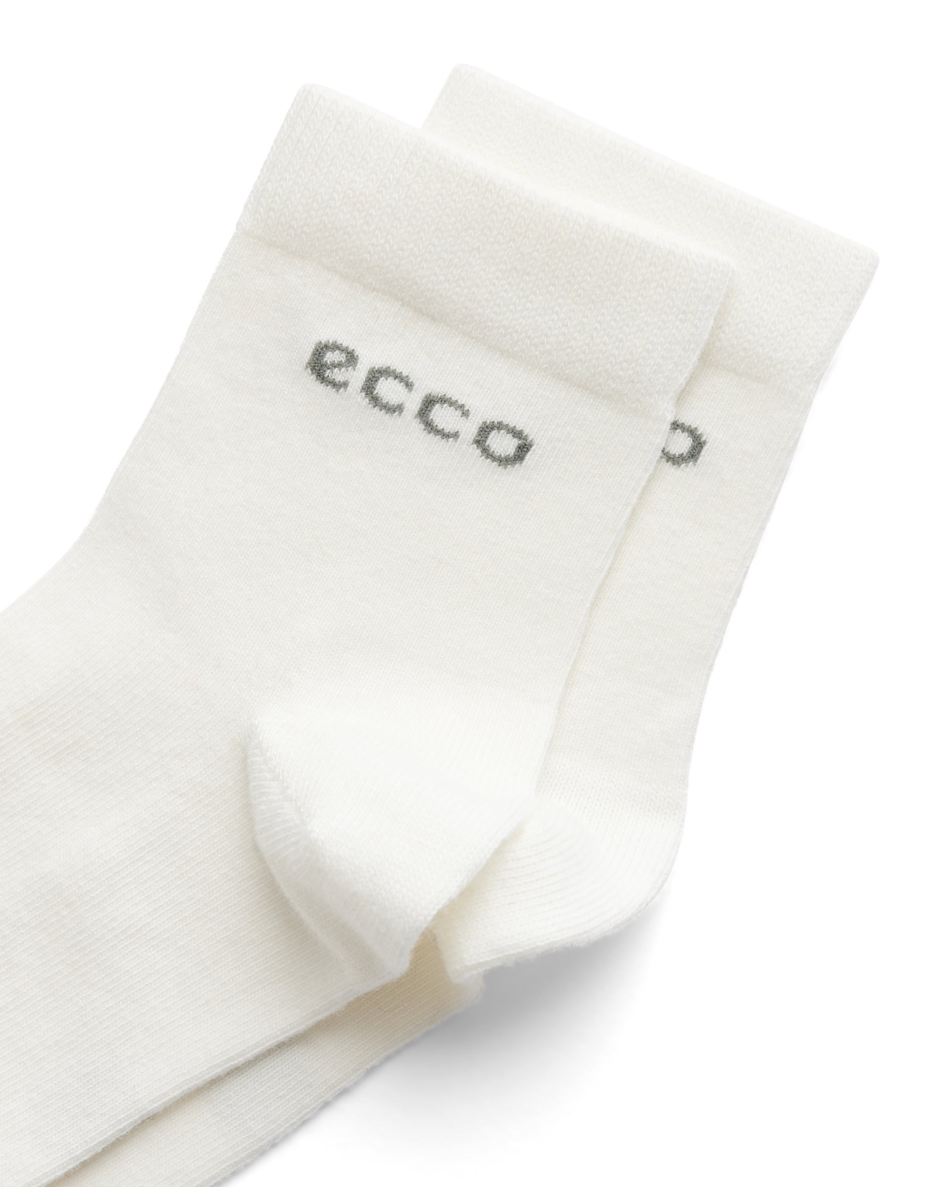 ECCO® Play Unisex Langlebige halbhohe Socken (2er-Pack) - Weiß - Detail-2