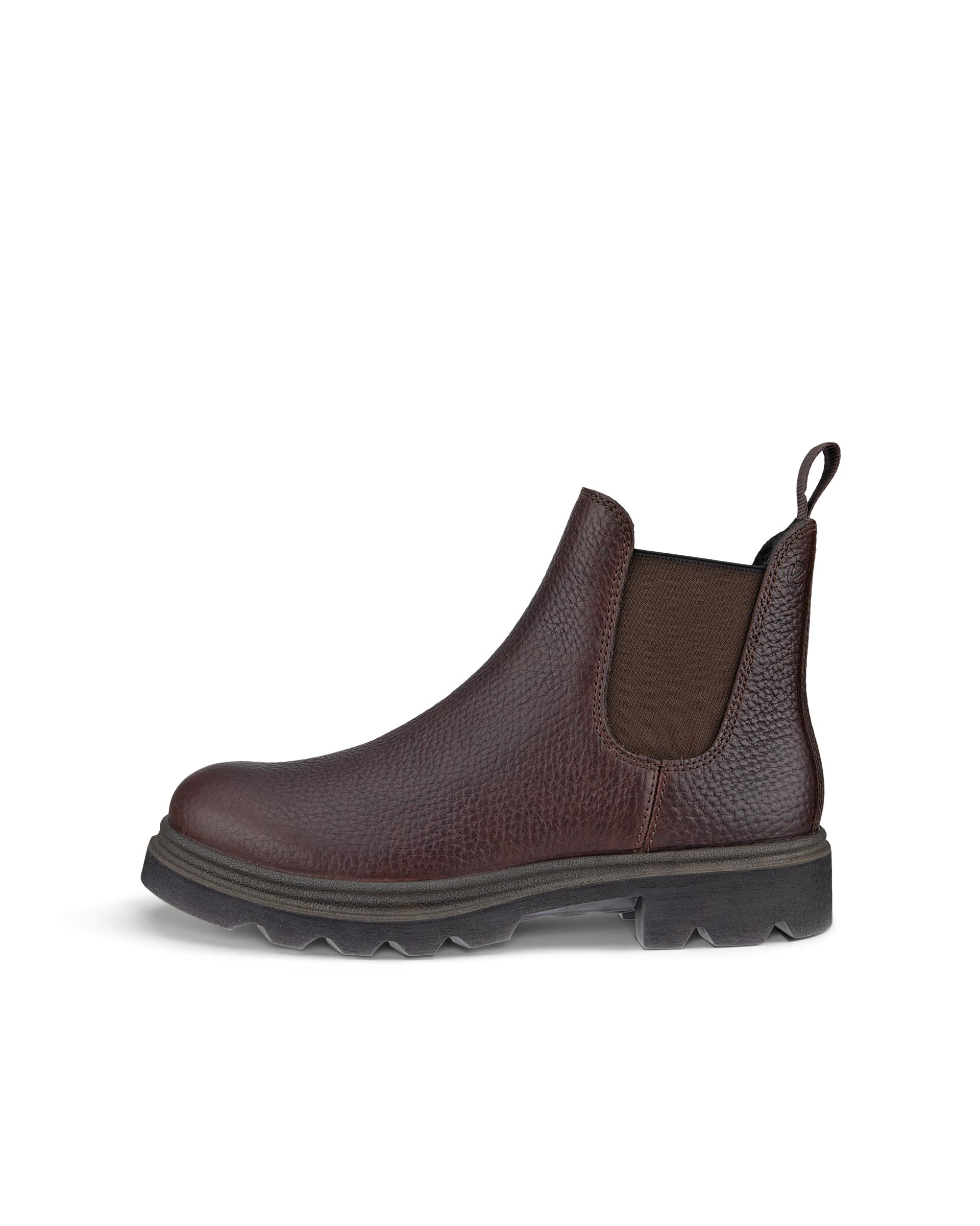 Women's ECCO® Grainer Leather Chelsea Boot - Brown - Outside