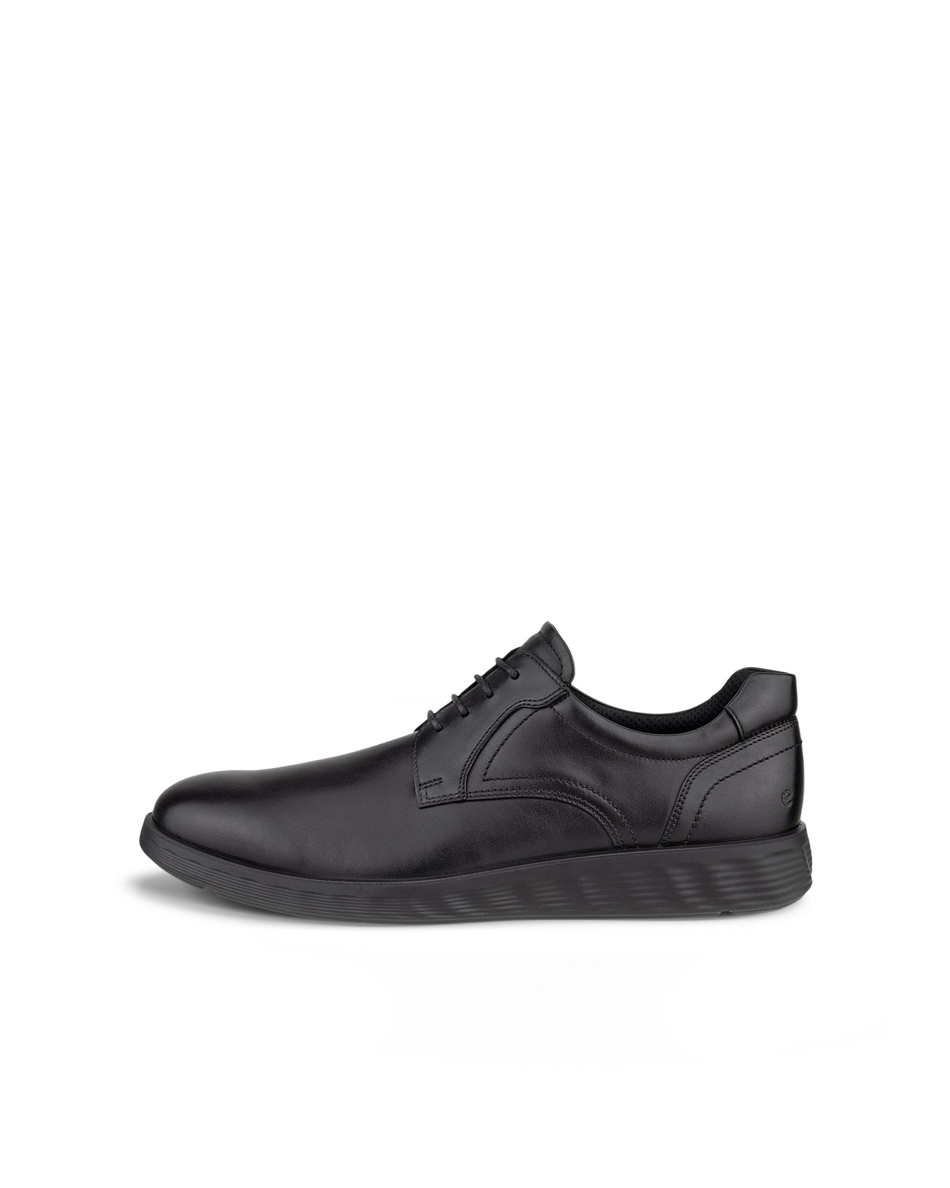 ECCO® S Lite Hybrid férfi bőr derby cipő - Fekete - Outside
