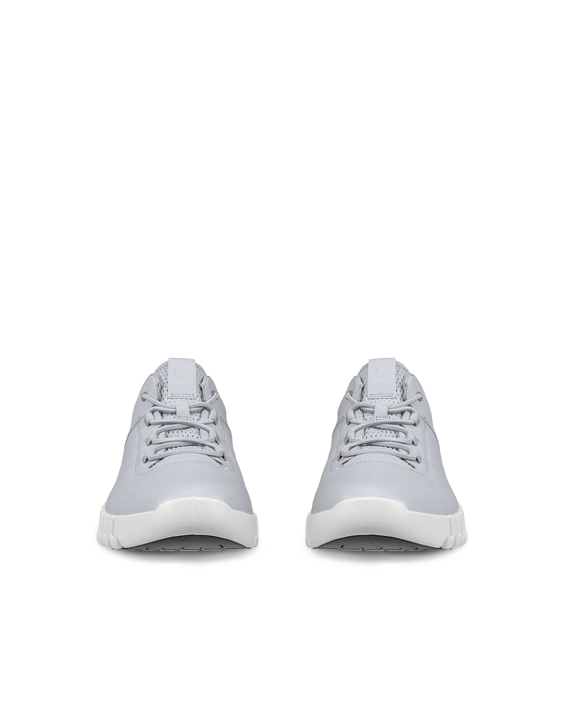 Men's ECCO® Gruuv Leather Sneaker - Grey - Front pair
