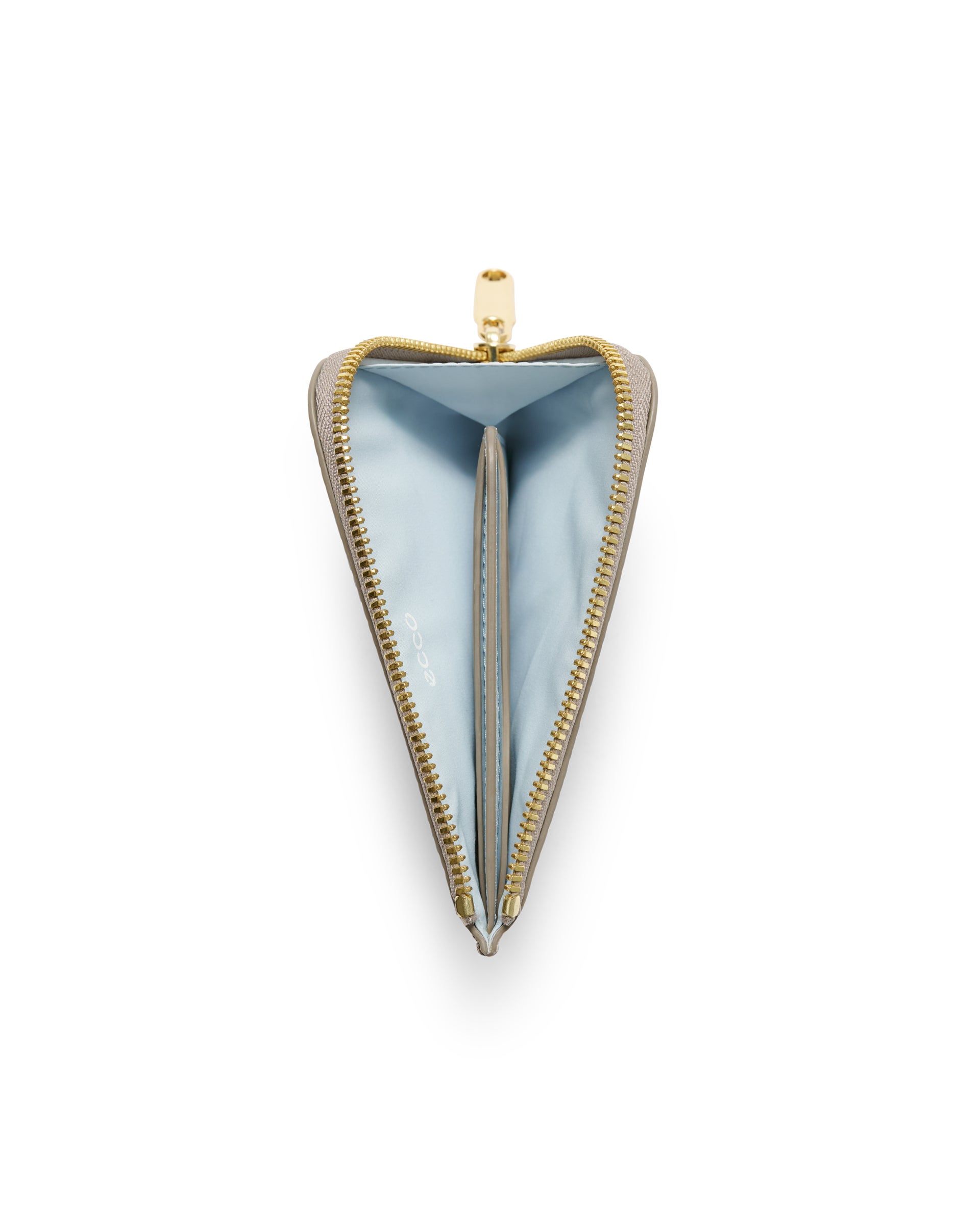 ECCO Card Case Zipped Pebbled レザーカードケース - ベージュ - Birdeye
