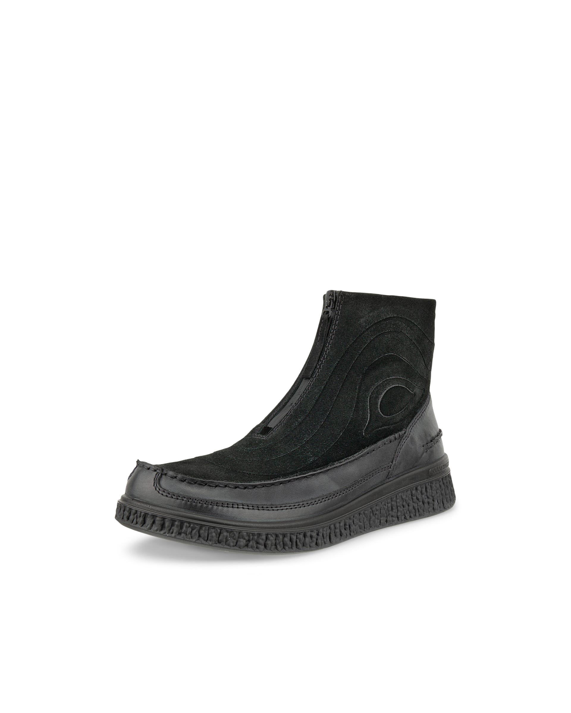 ECCO® WALKER 3.0 Herren Bootie aus Veloursleder mit Reißverschluss - Schwarz - Outside