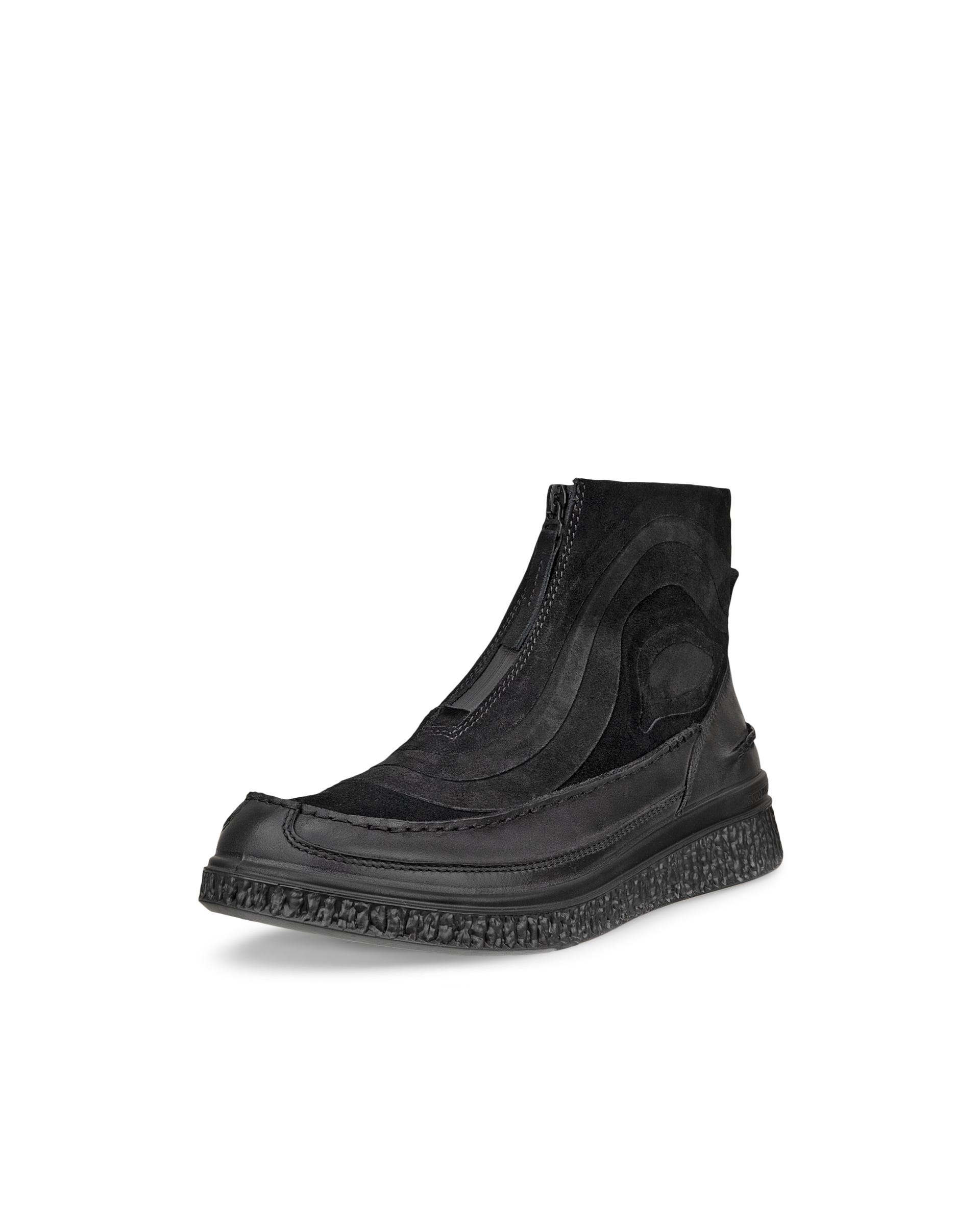 ECCO® WALKER 3.0 Herren Bootie aus Veloursleder mit Reißverschluss - Schwarz - Outside