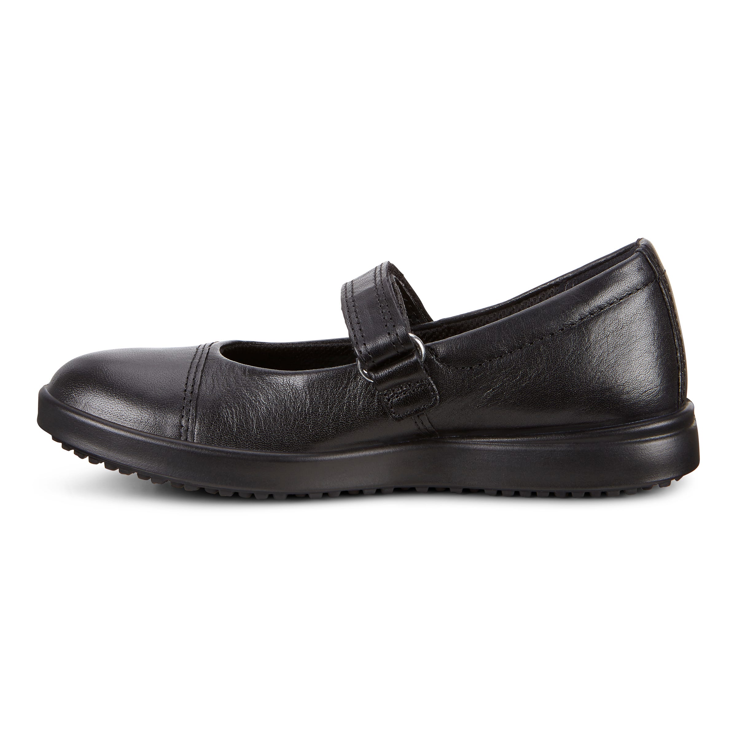 Kids' ECCO® Elli Leather Sneaker - Black - Inside