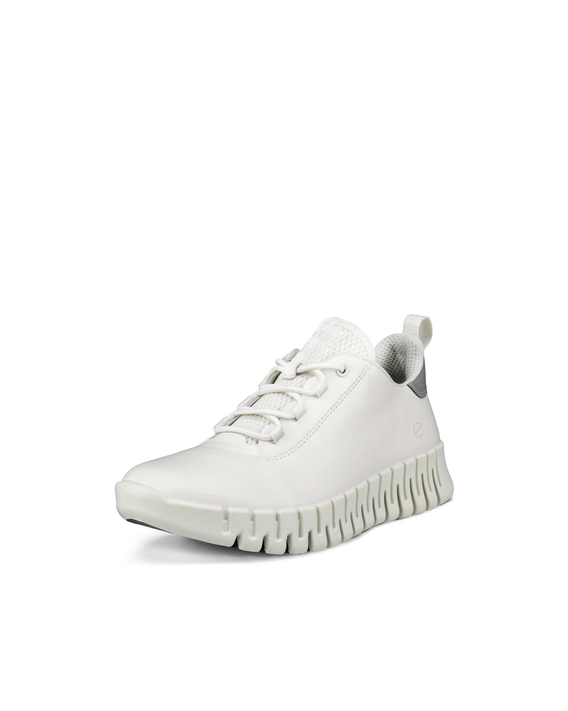 Women's ECCO® Gruuv Leather Sneaker - White - Main