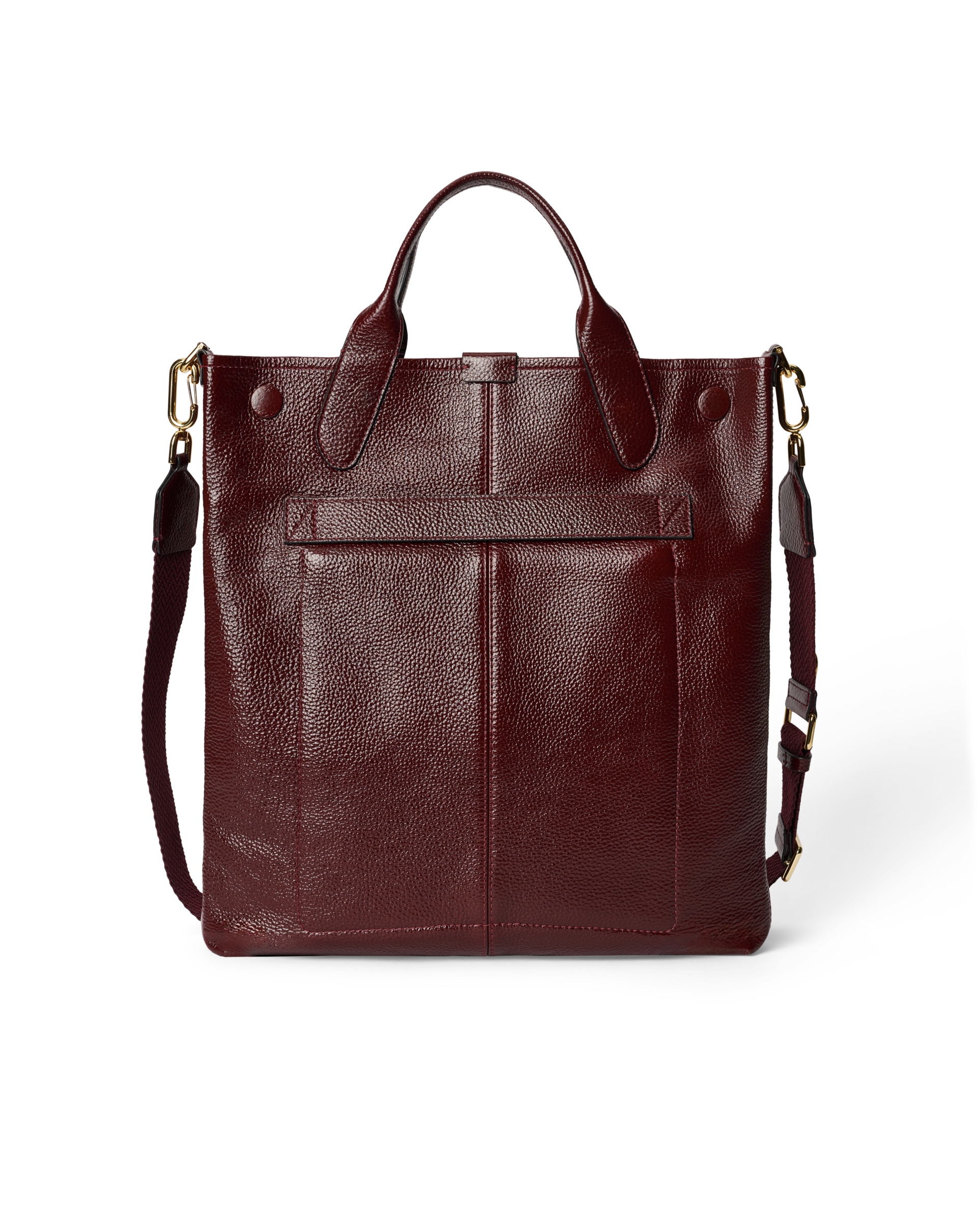 ECCO Tote Soft North South Shine Pebbled レザートートバッグ