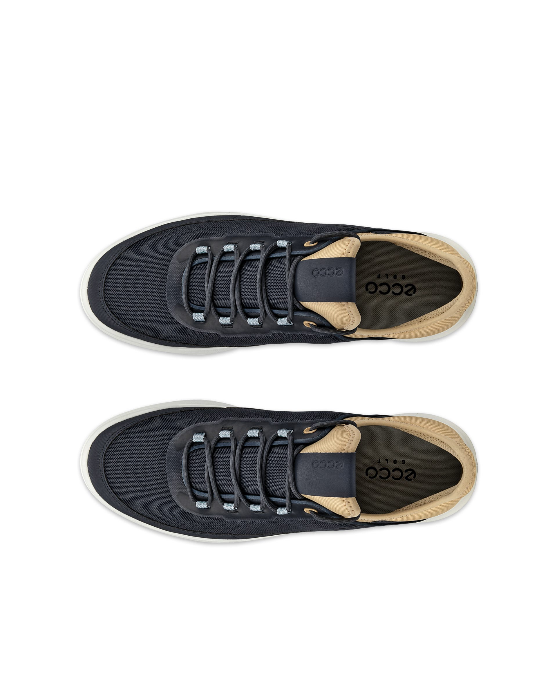 Men's ECCO® Golf Core Textile Golf Shoe - Navy - Top left pair