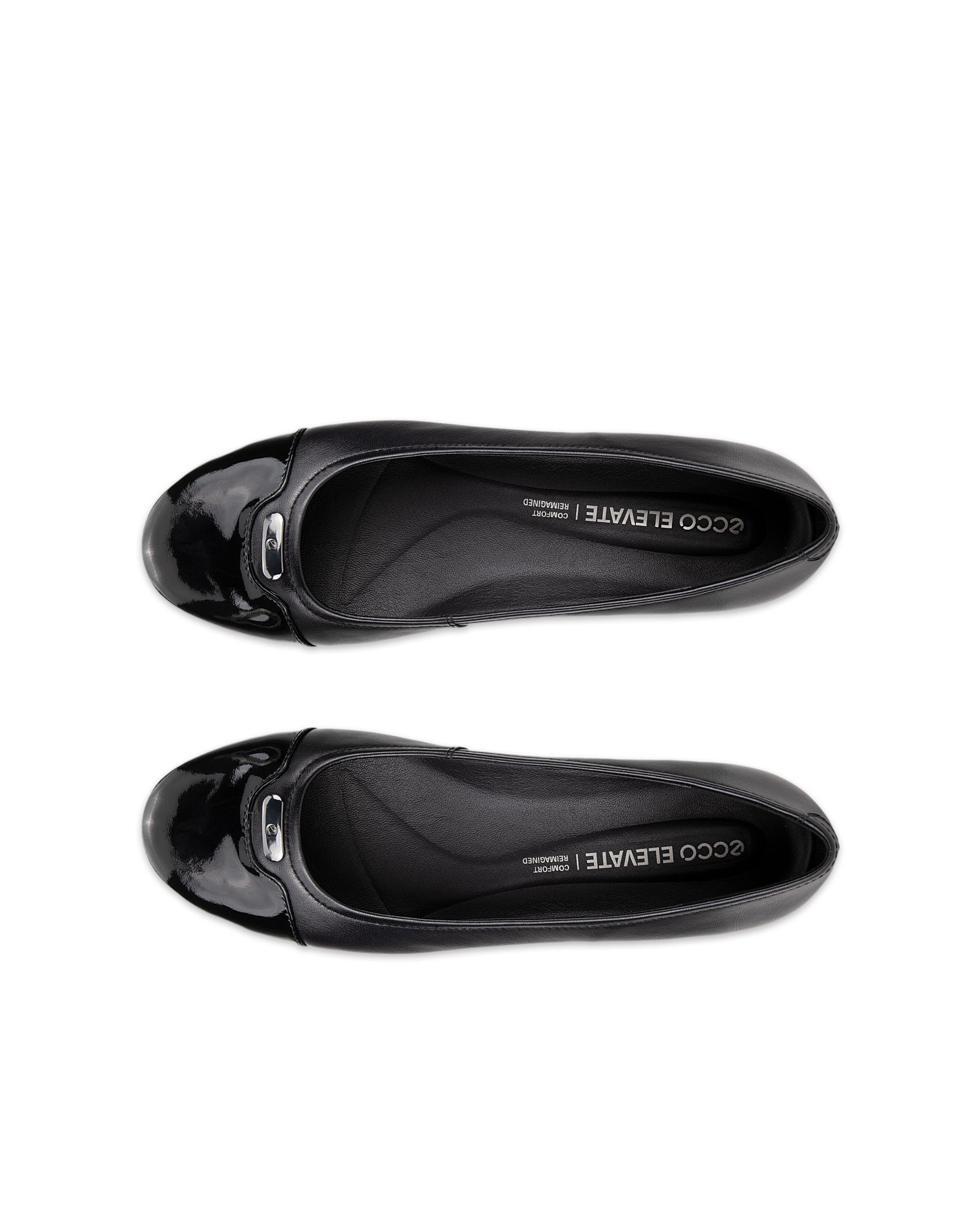 ECCO® ELEVATE 15 ballerines en cuir pour femme - Noir - Outside